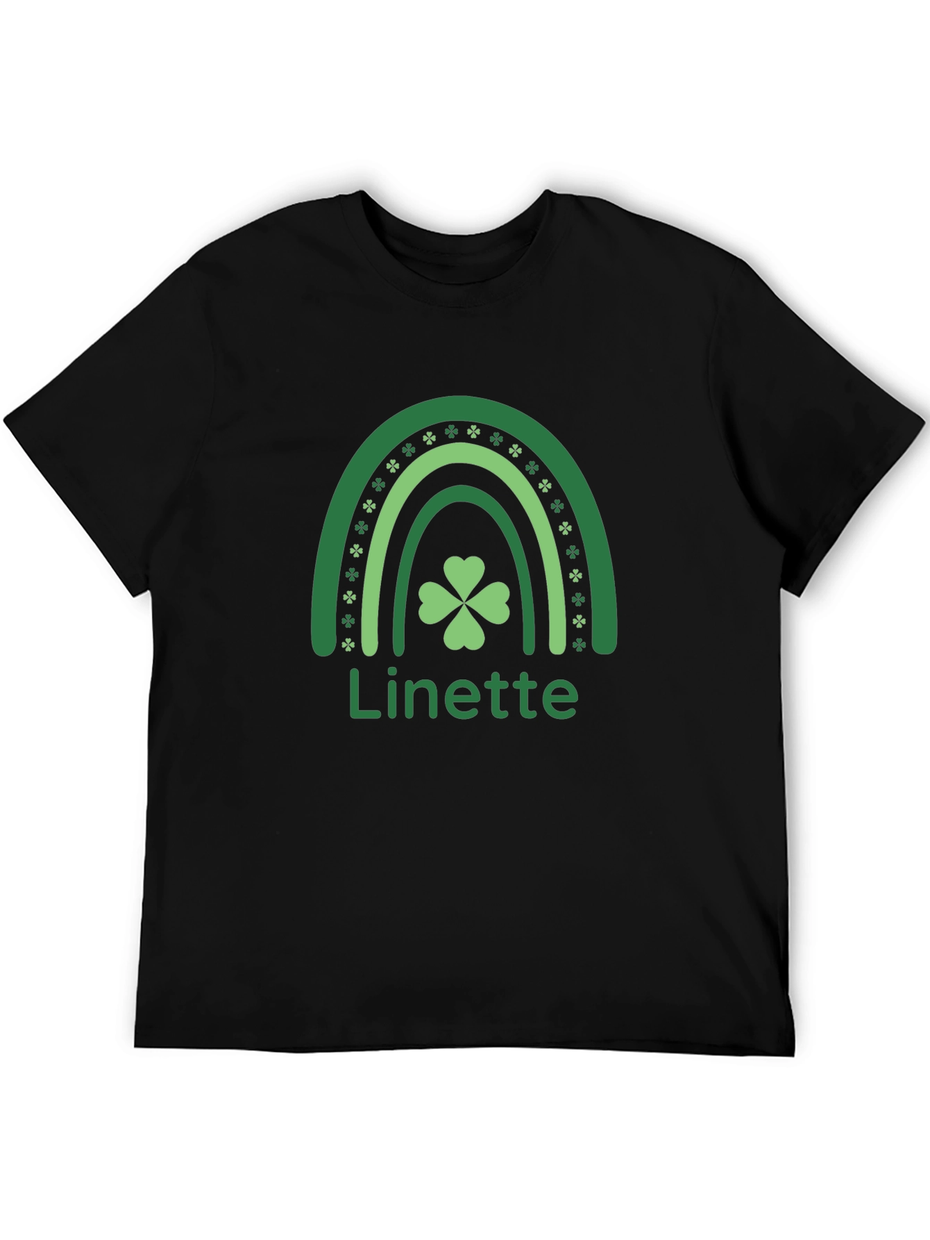 St. Patricks Day Linette Rainbow Shamrock T-Shirt