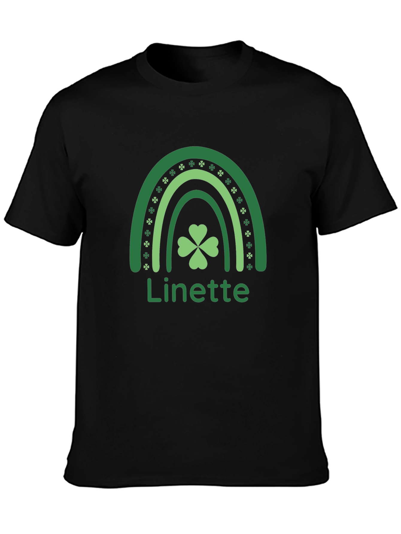 St. Patricks Day Linette Rainbow Shamrock T-Shirt