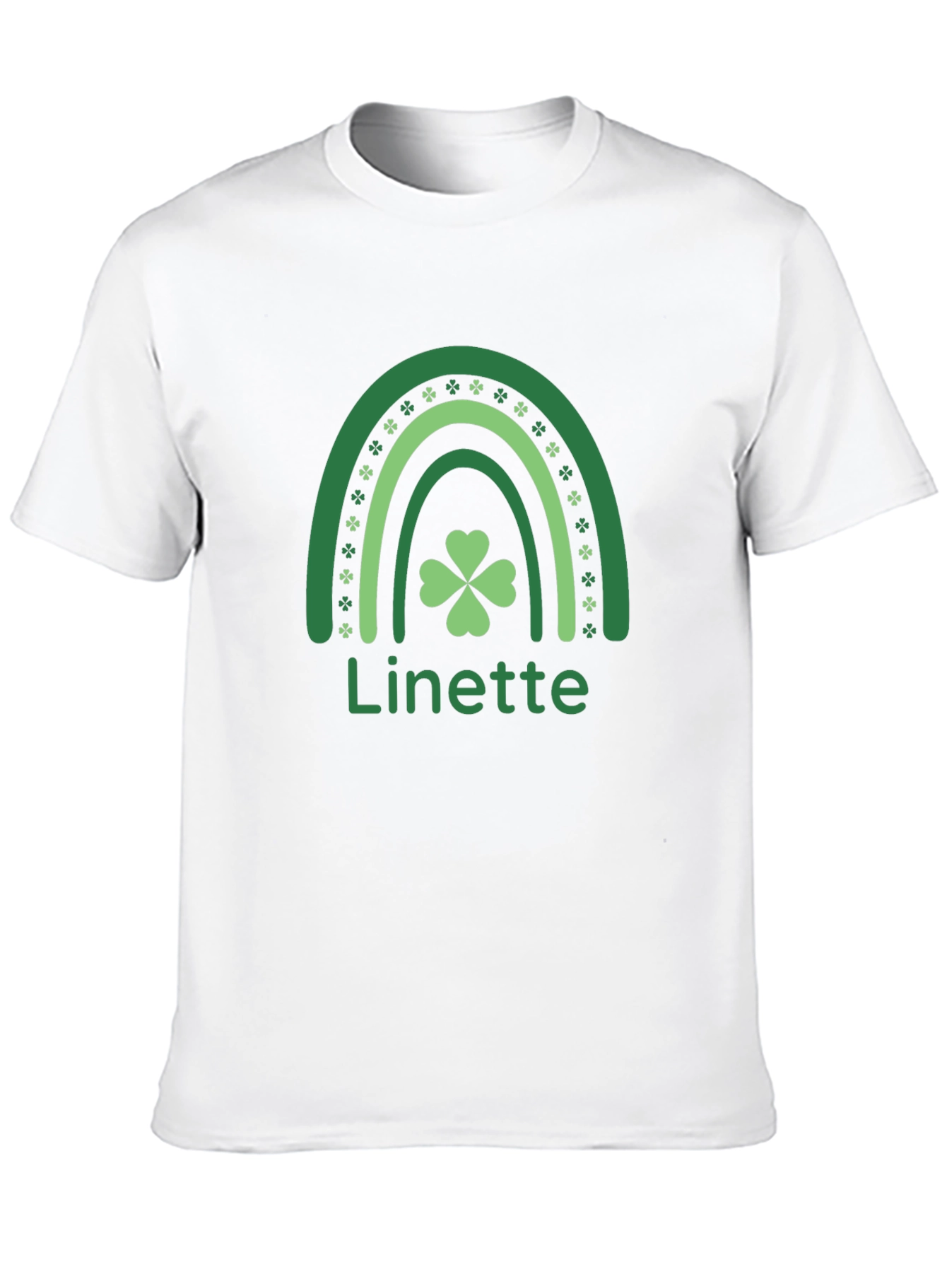 St. Patricks Day Linette Rainbow Shamrock T-Shirt