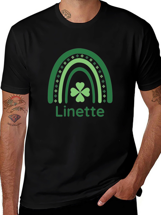 St. Patricks Day Linette Rainbow Shamrock T-Shirt