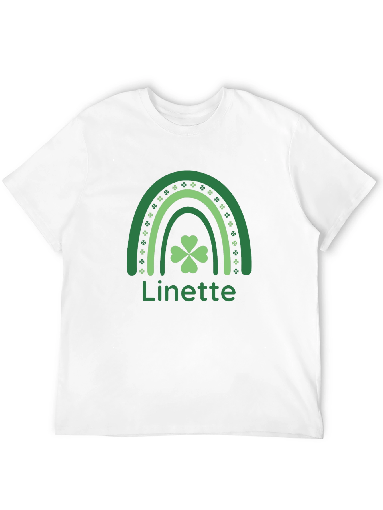 St. Patricks Day Linette Rainbow Shamrock T-Shirt