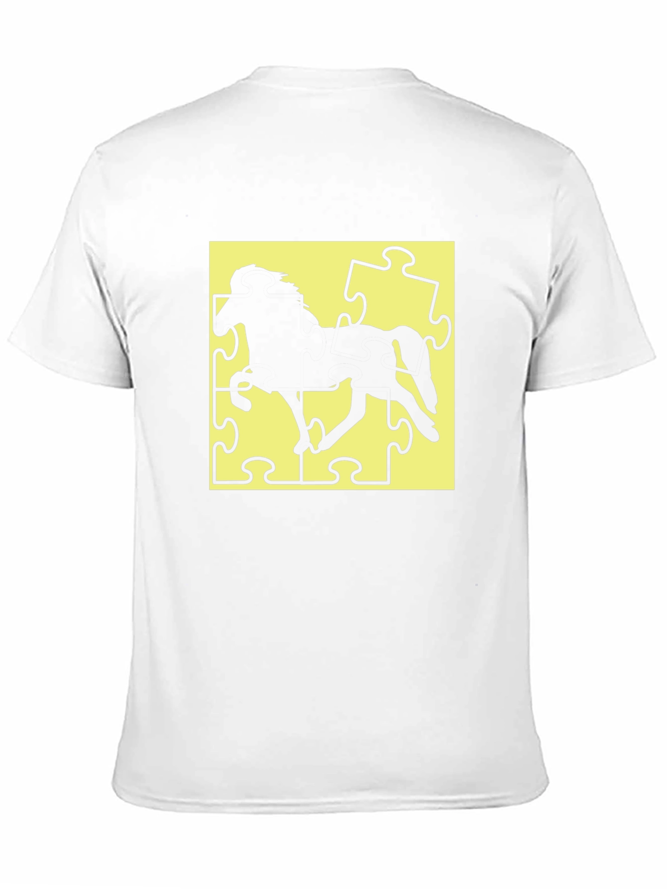 Puzzle Horse Black T-Shirt