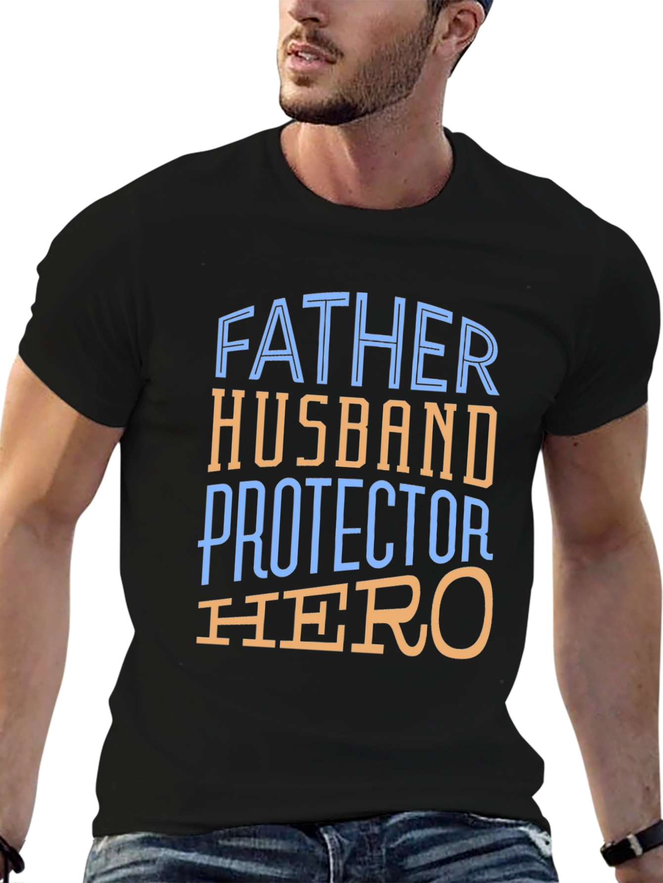Father Husband Protector Hero T-Shirt