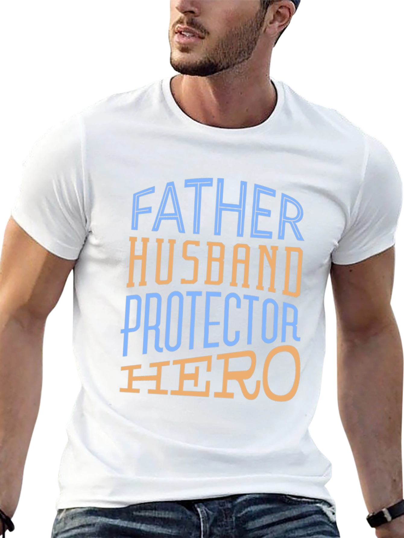 Father Husband Protector Hero T-Shirt