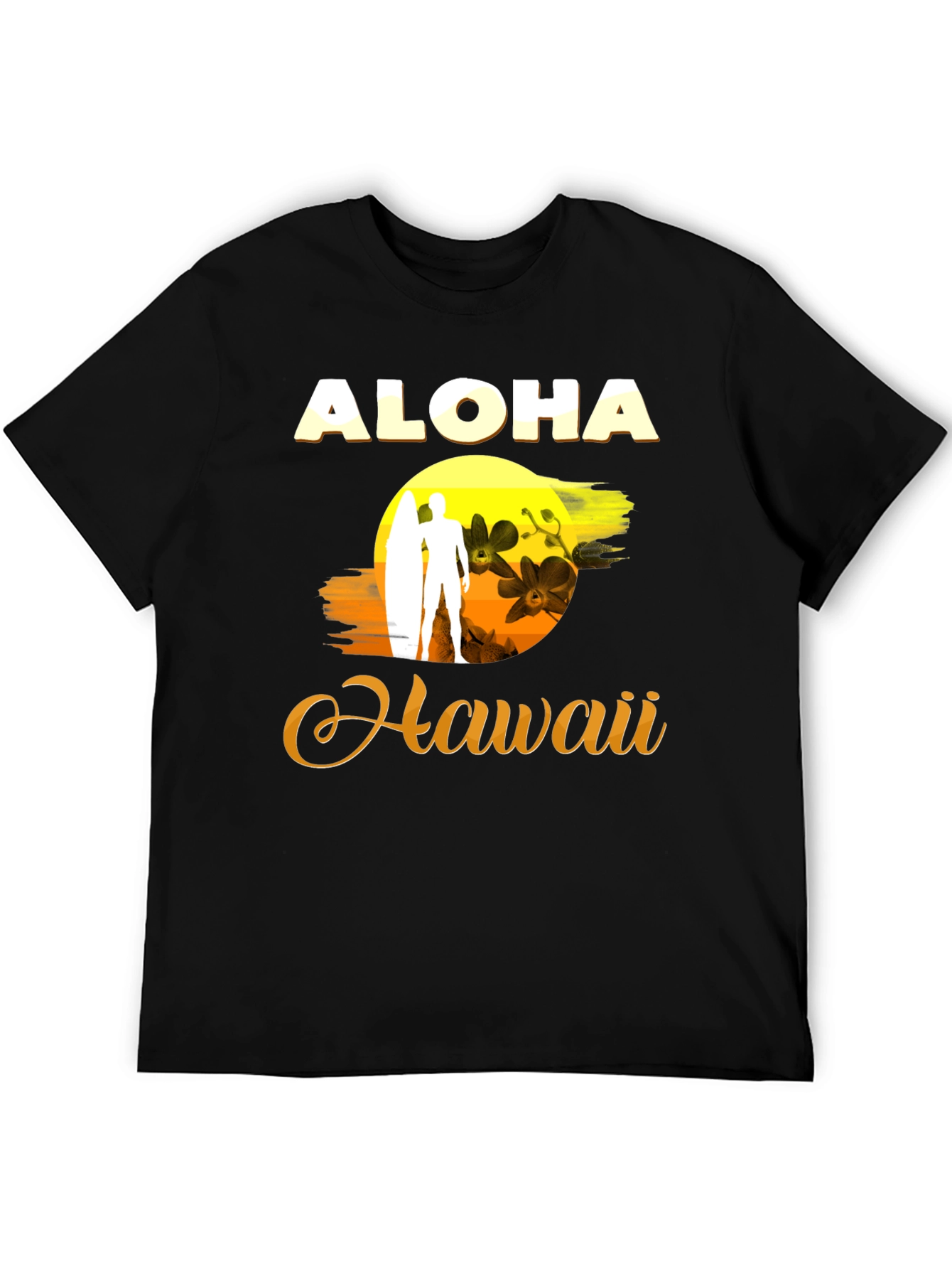 Aloha Hawaii Graphic Tee - Surfer Design