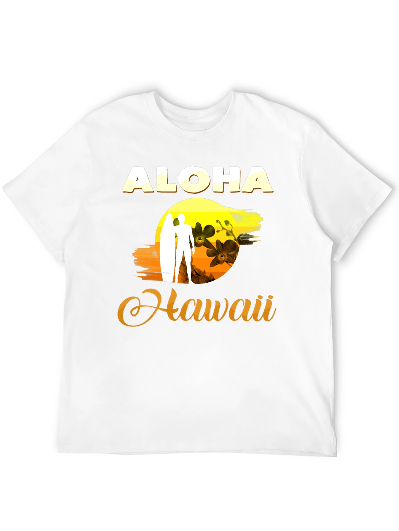 Aloha Hawaii Graphic Tee - Surfer Design