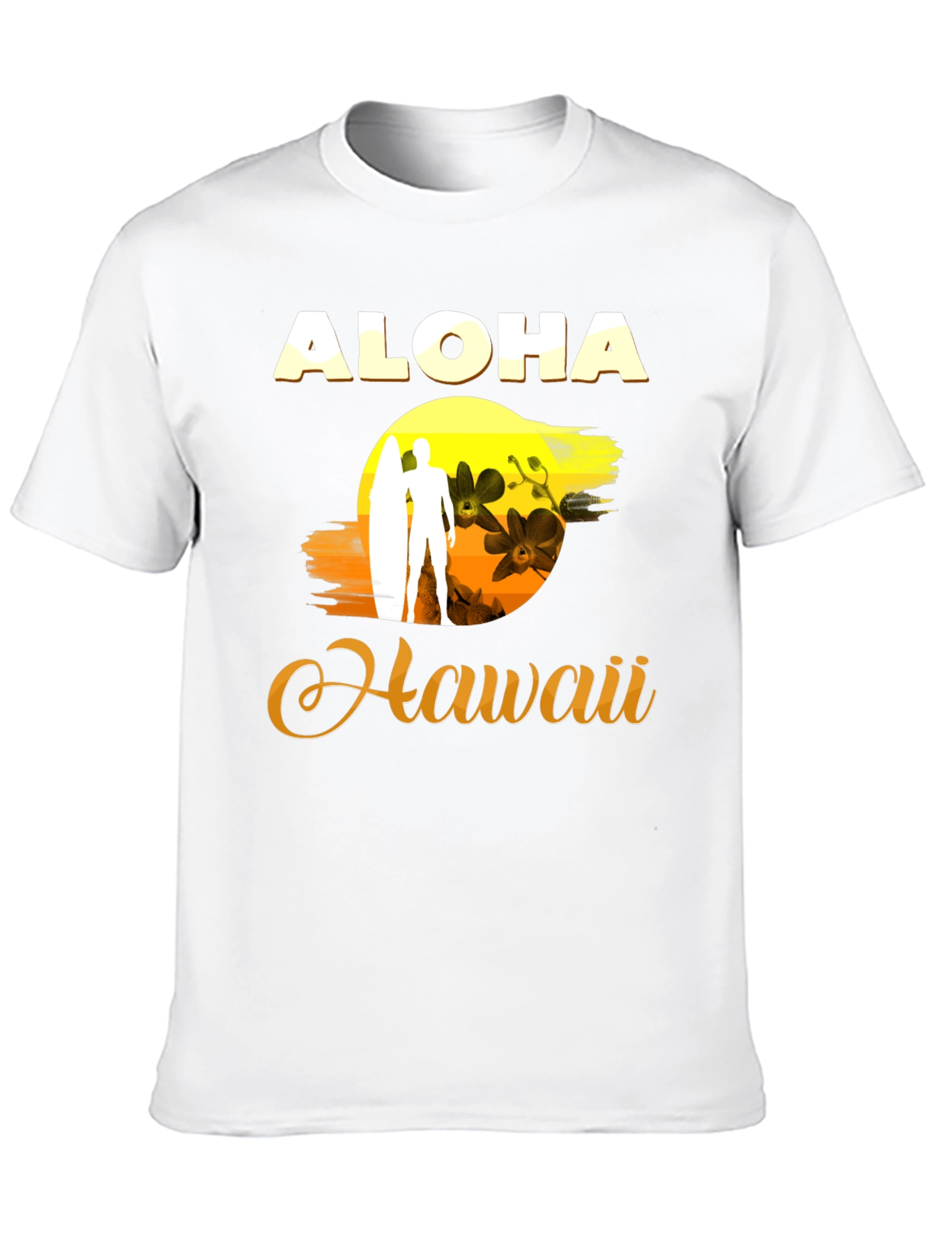 Aloha Hawaii Graphic Tee - Surfer Design