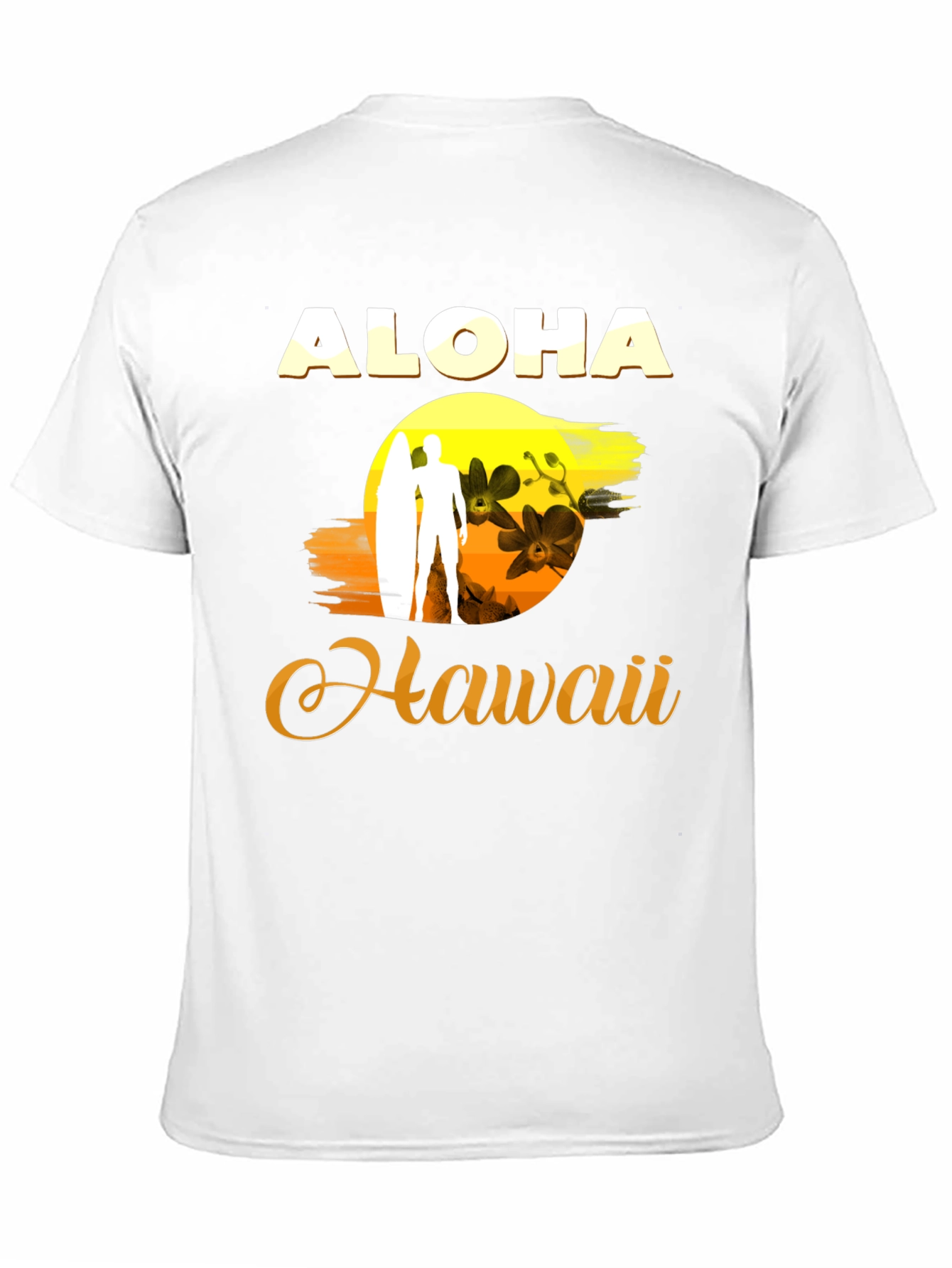 Aloha Hawaii Graphic Tee - Surfer Design