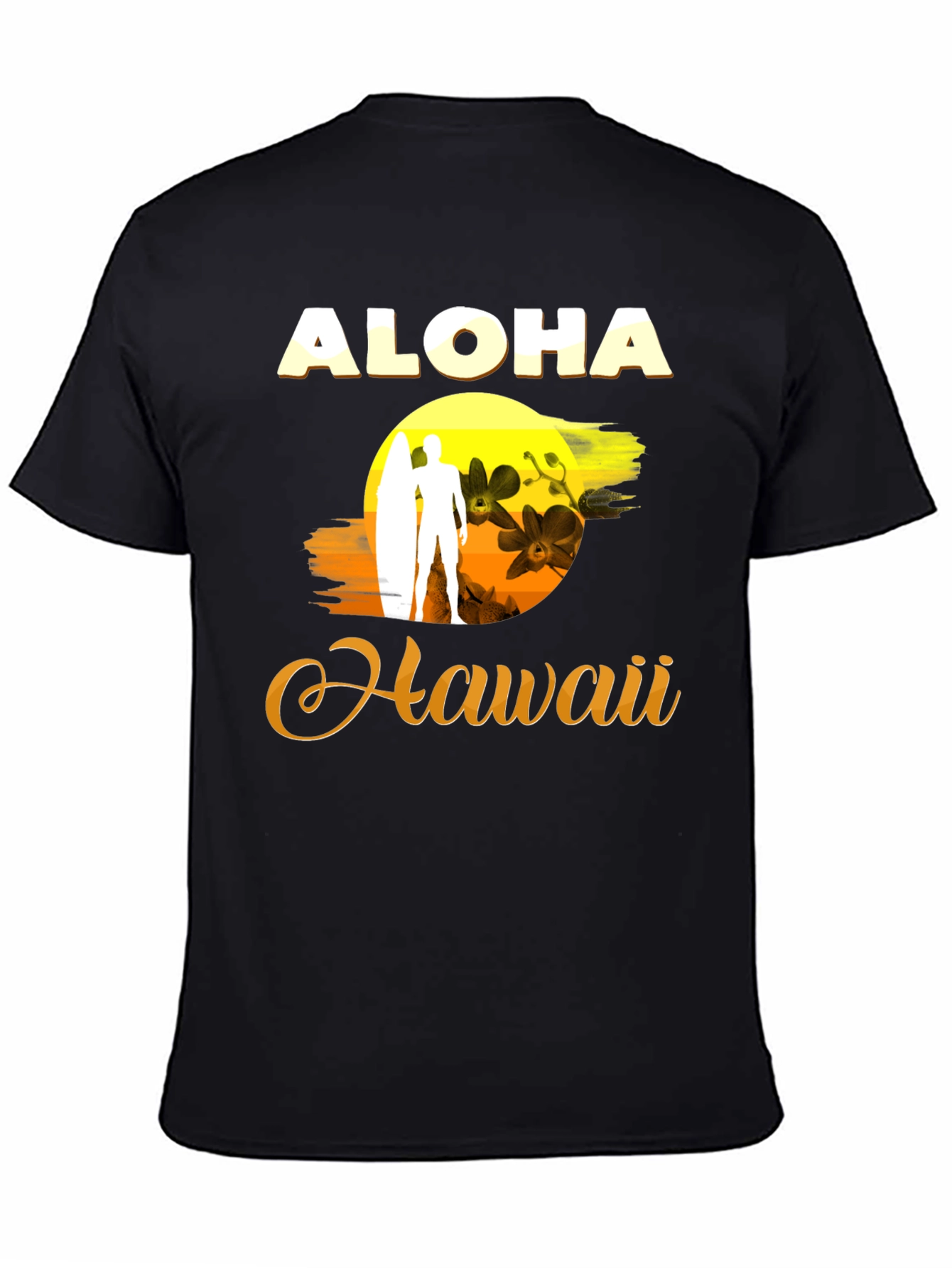 Aloha Hawaii Graphic Tee - Surfer Design