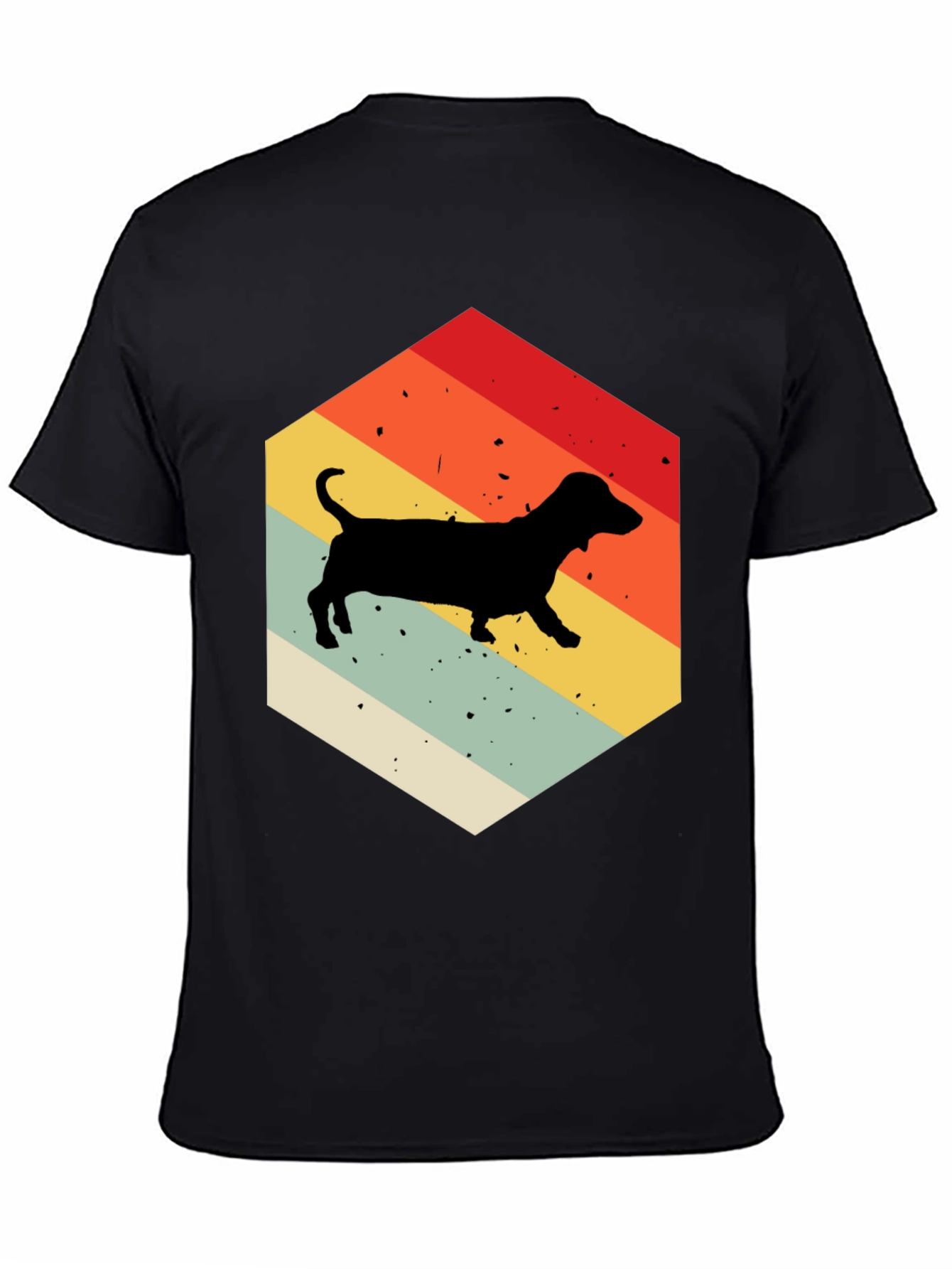 Retro Dachshund Hexagon T-Shirt