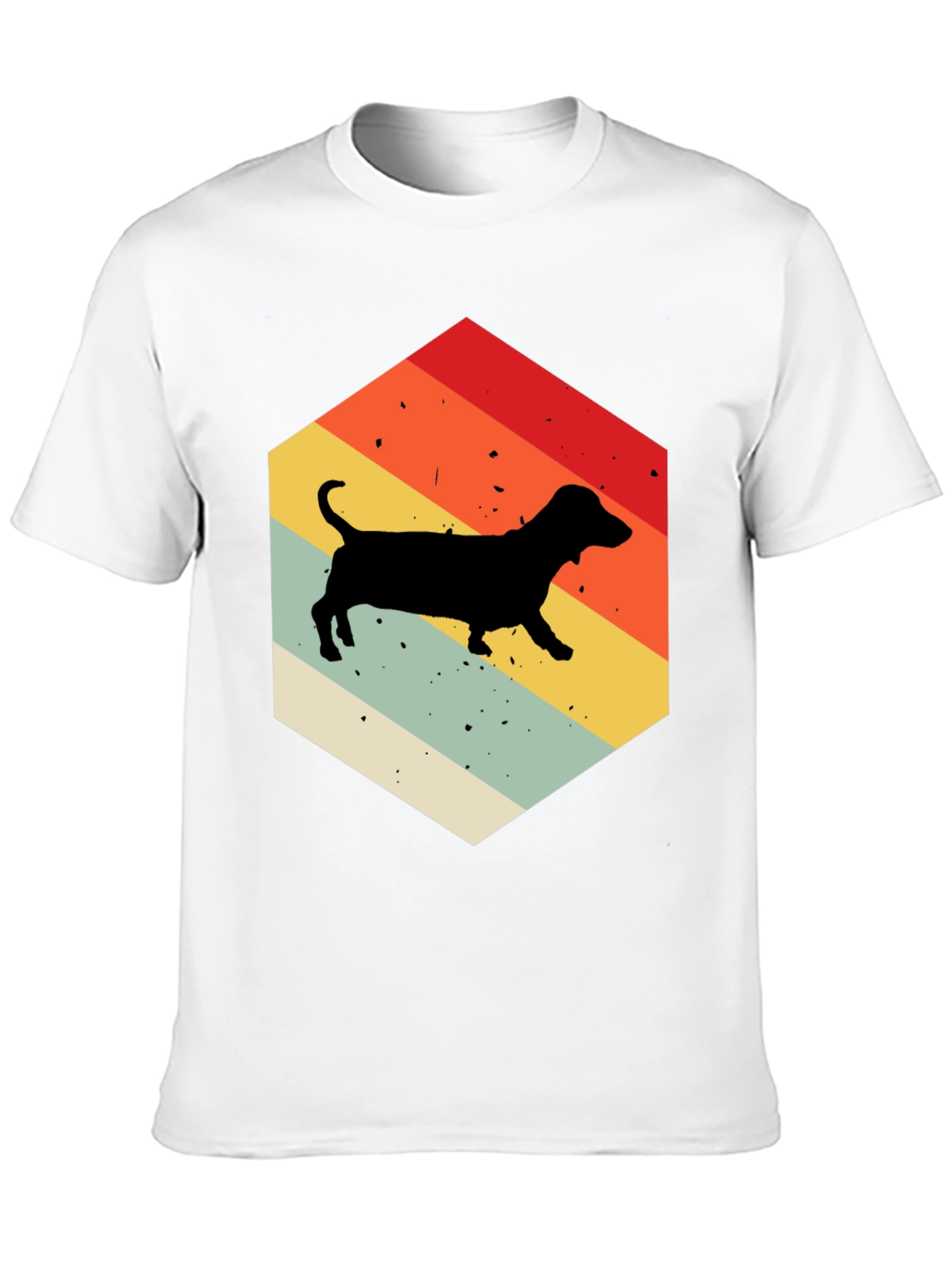 Retro Dachshund Hexagon T-Shirt