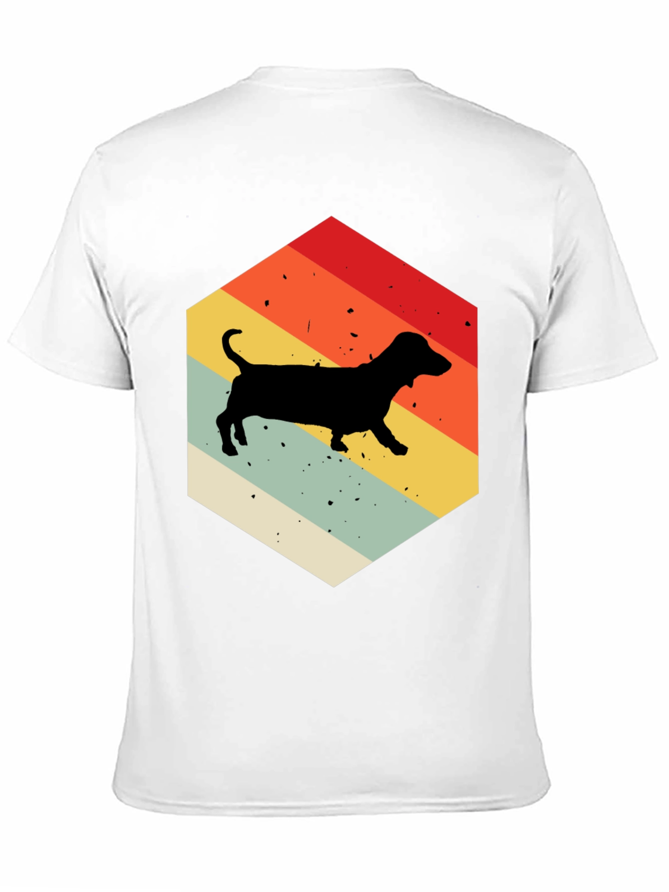 Retro Dachshund Hexagon T-Shirt