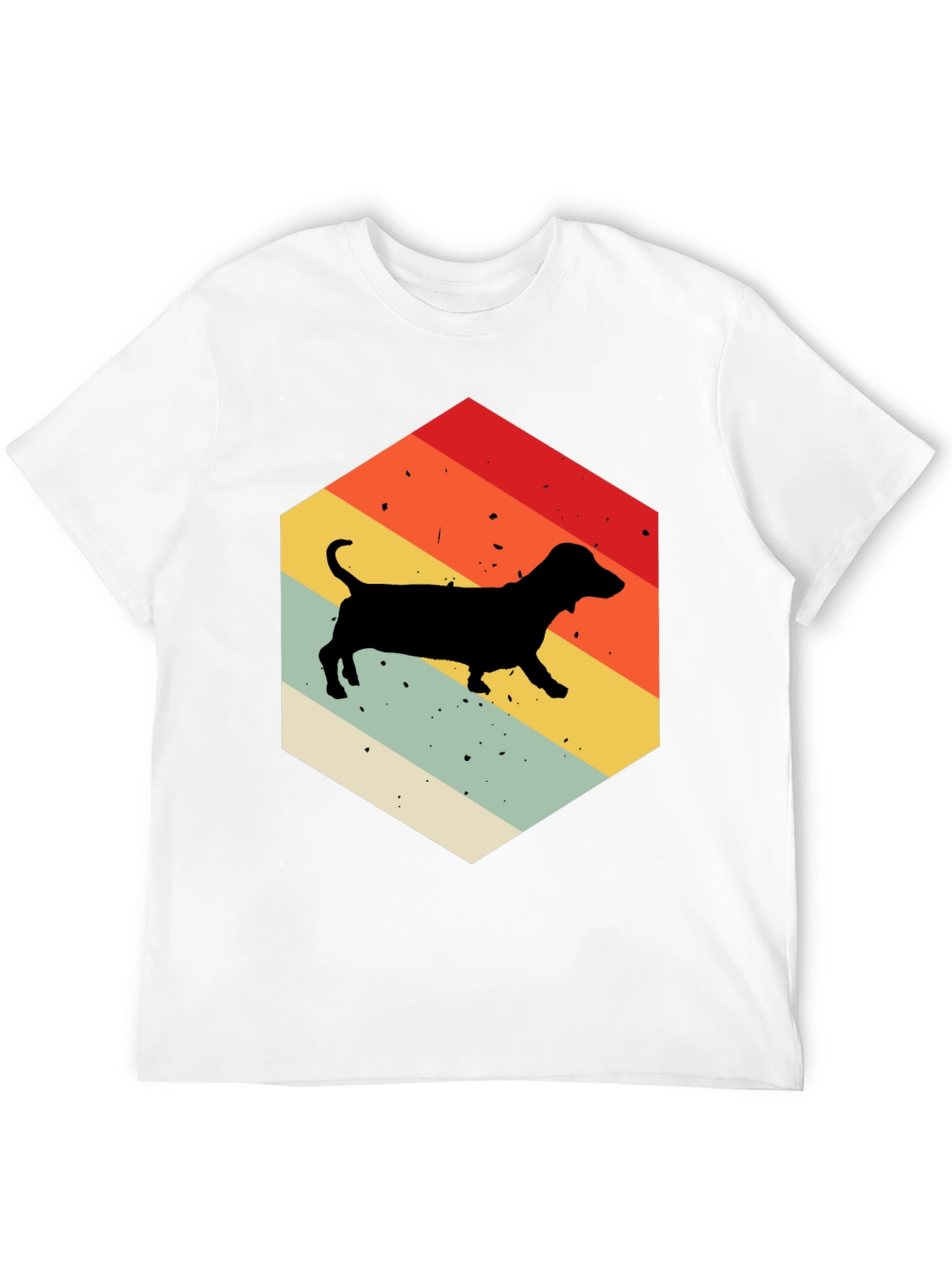 Retro Dachshund Hexagon T-Shirt
