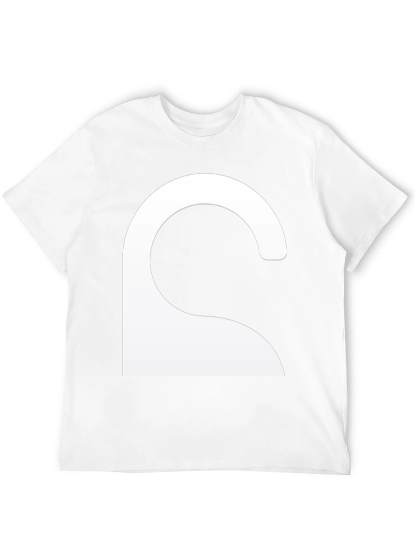 Abstract Curve Graphic Black T-Shirt