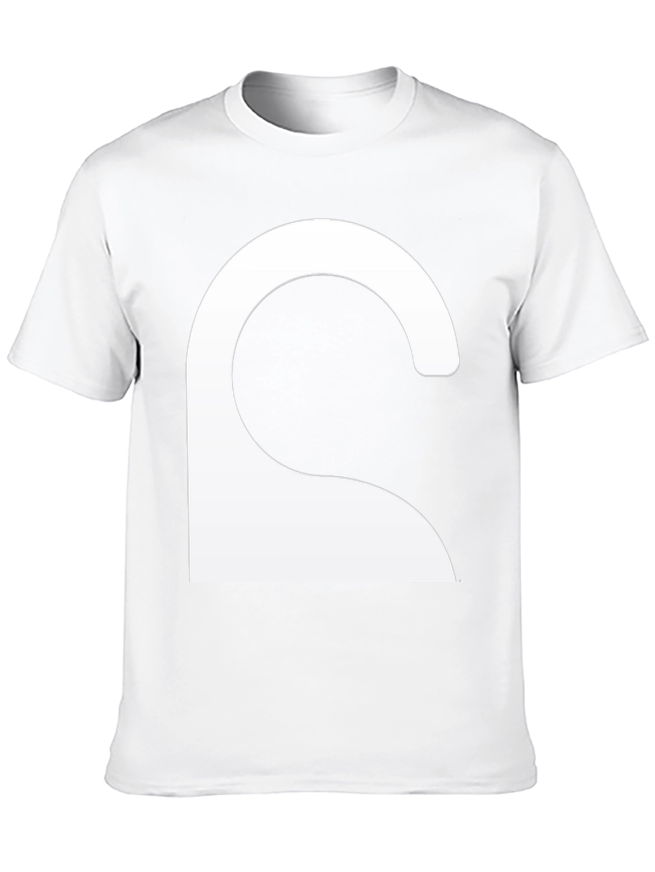 Abstract Curve Graphic Black T-Shirt