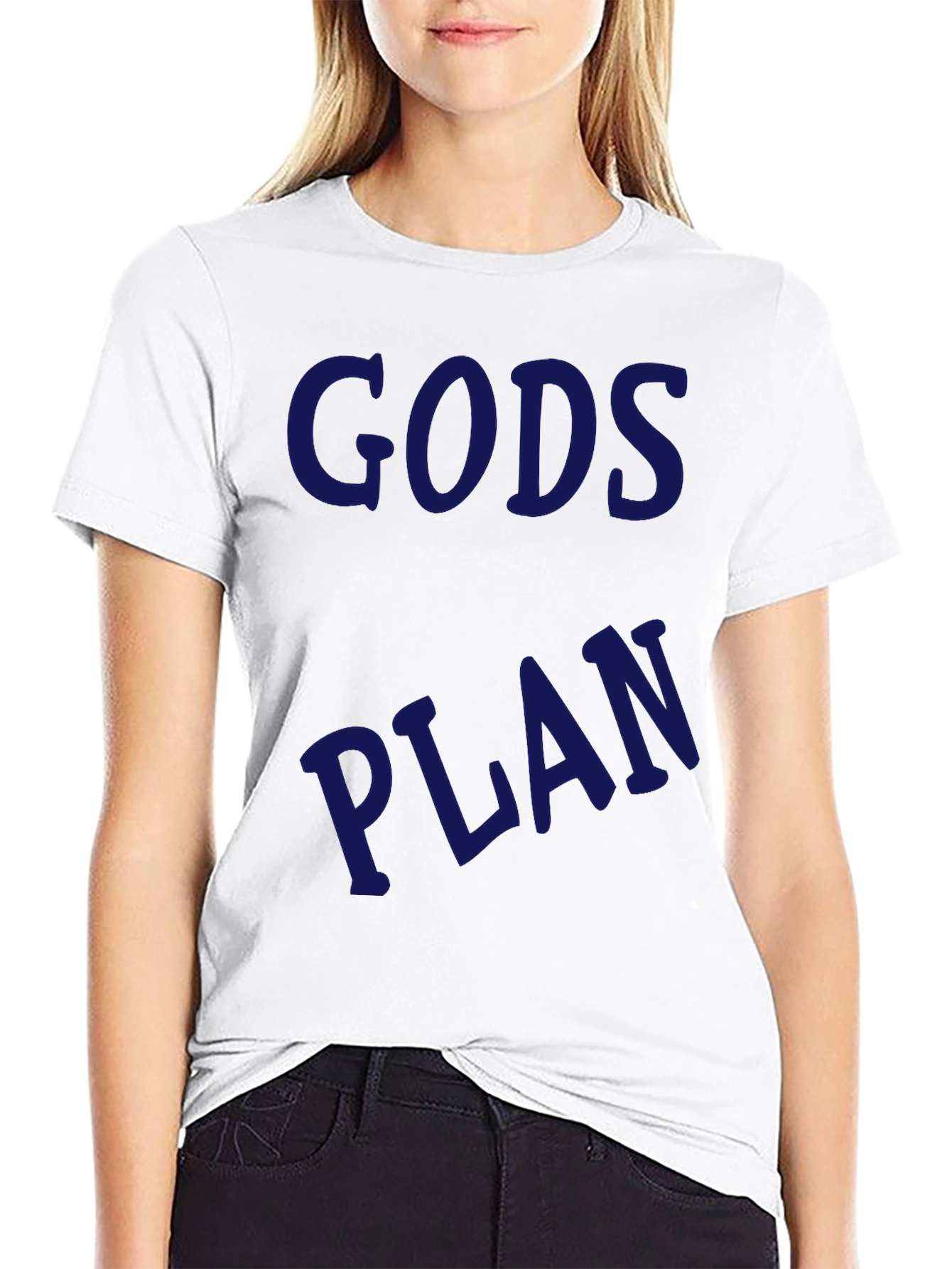 Gods Plan Graphic Tee - Black Casual T-Shirt