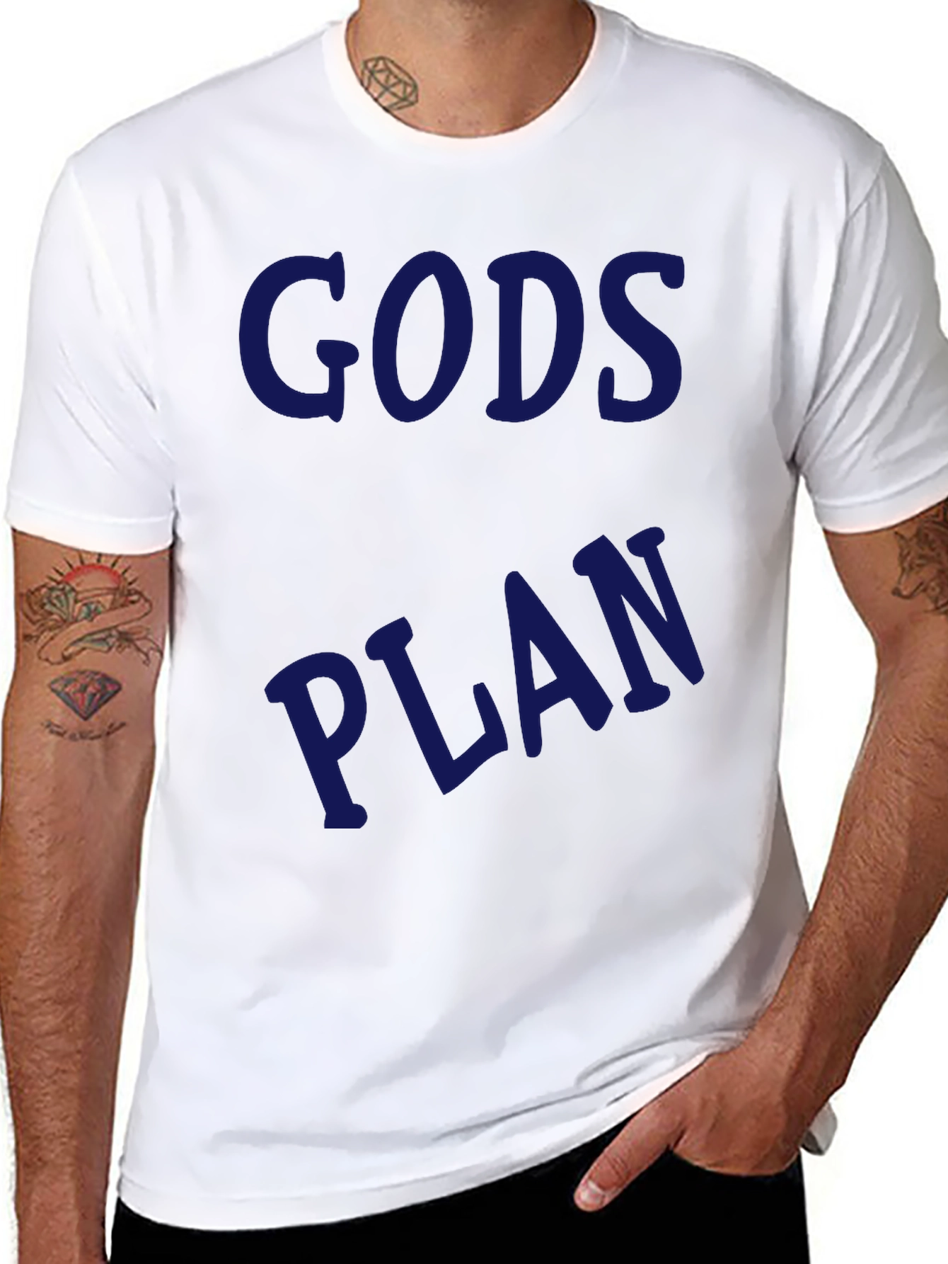Gods Plan Graphic Tee - Black Casual T-Shirt