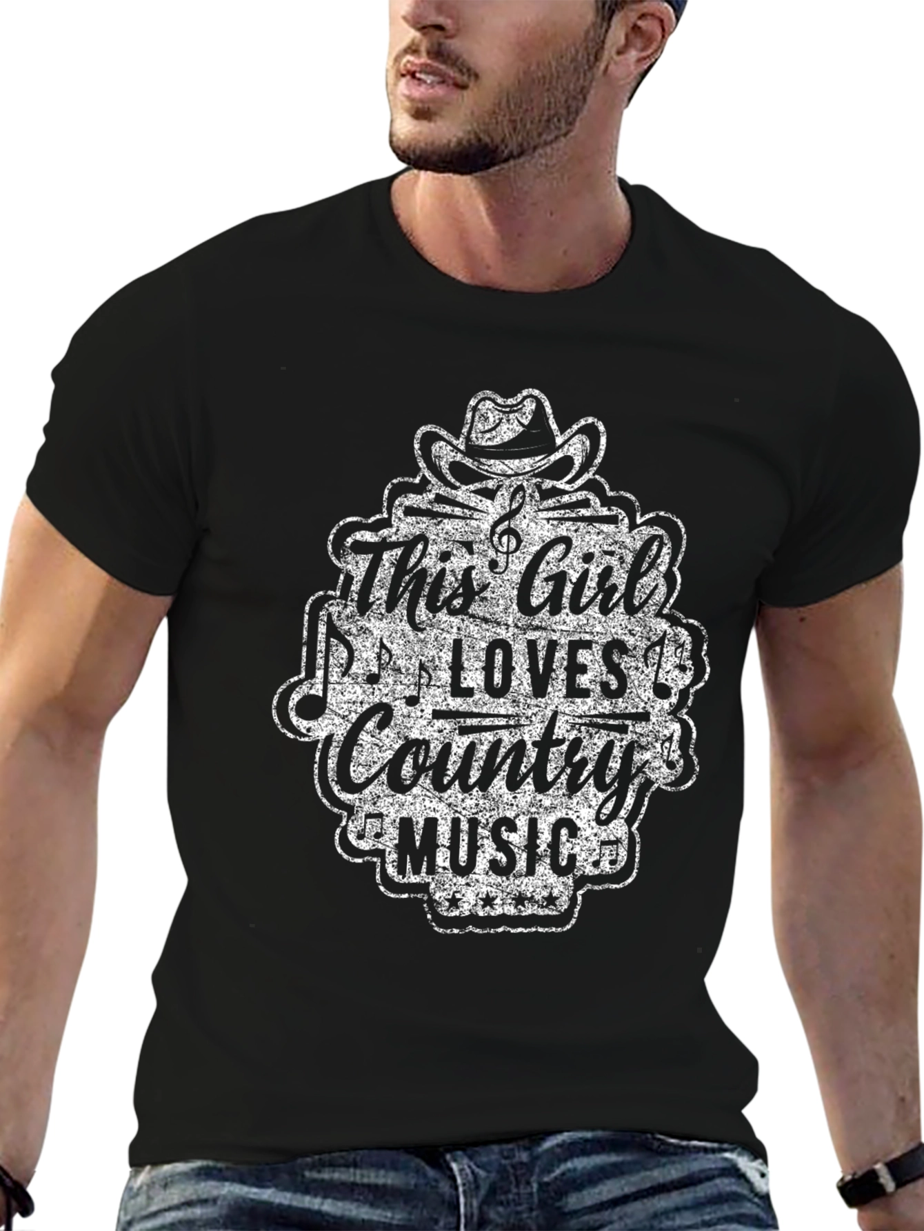 This Girl Loves Country Music Graphic Tee