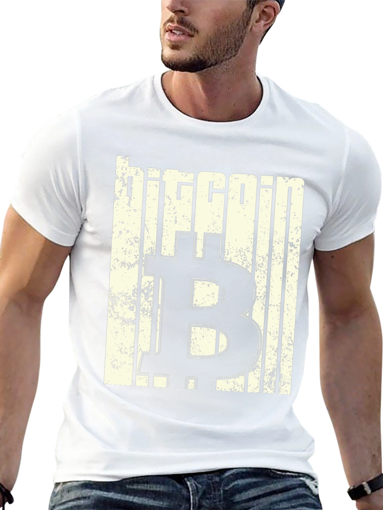 Bitcoin Graphic Print Black T-Shirt