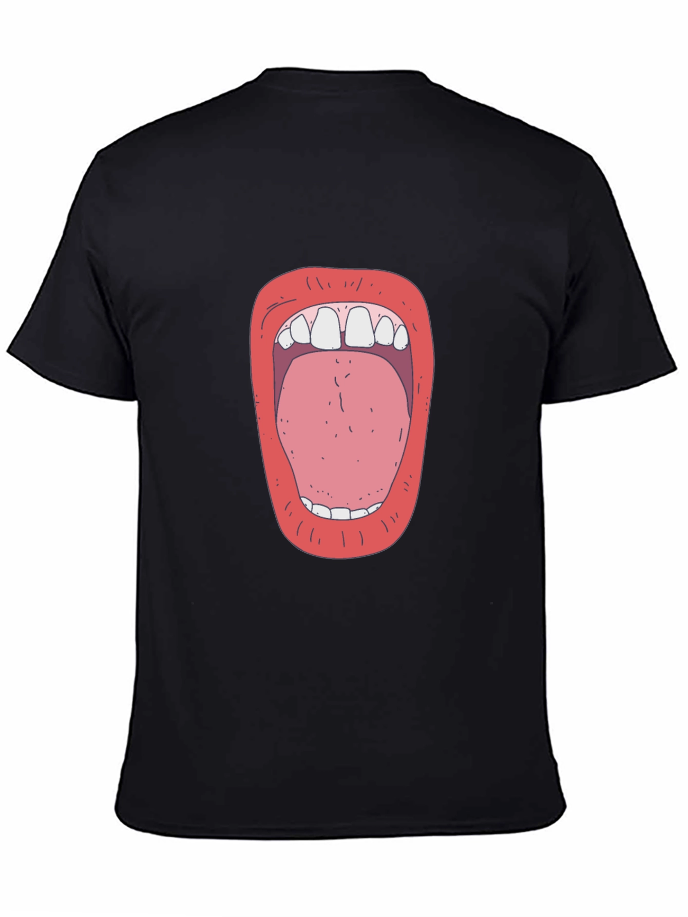 Open Wide Graphic Tee - Unique Mouth Design