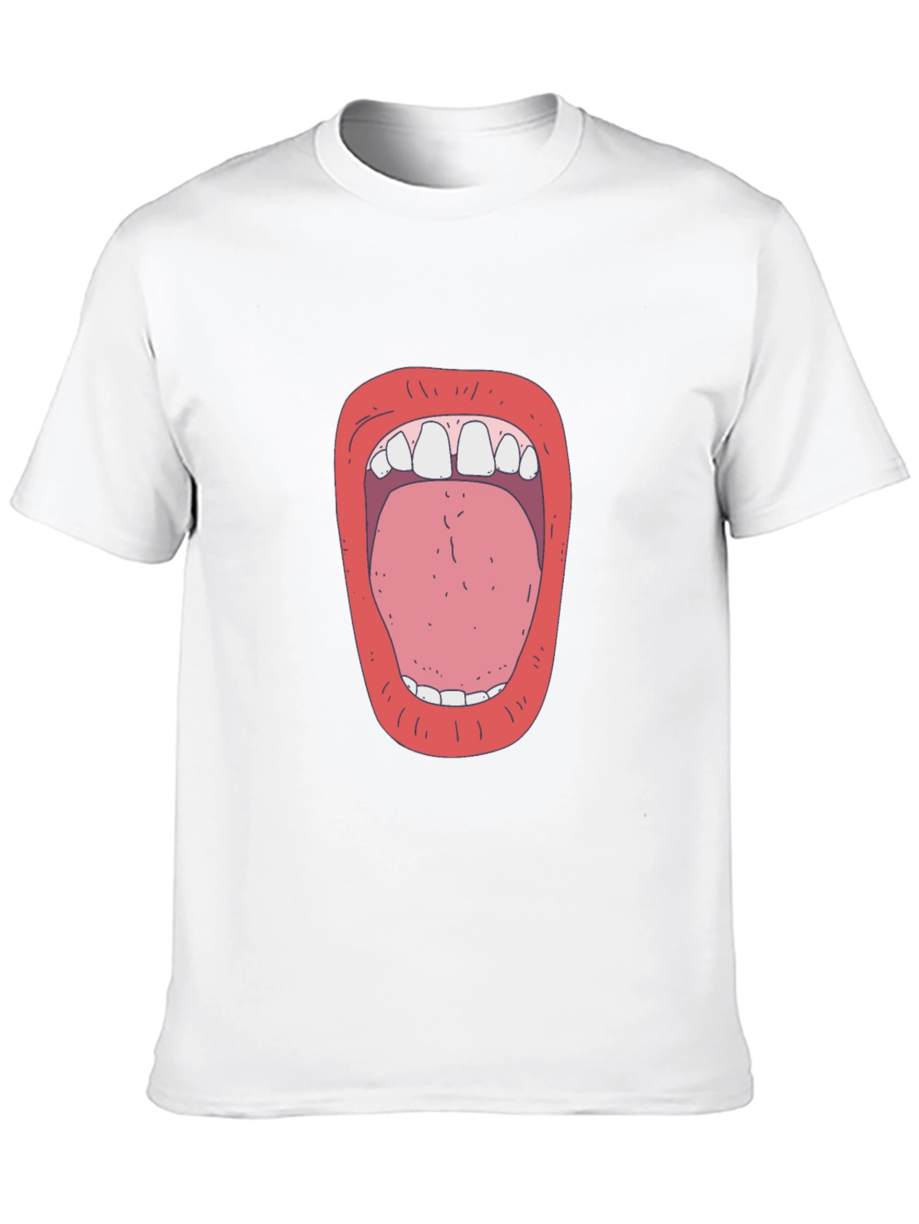 Open Wide Graphic Tee - Unique Mouth Design
