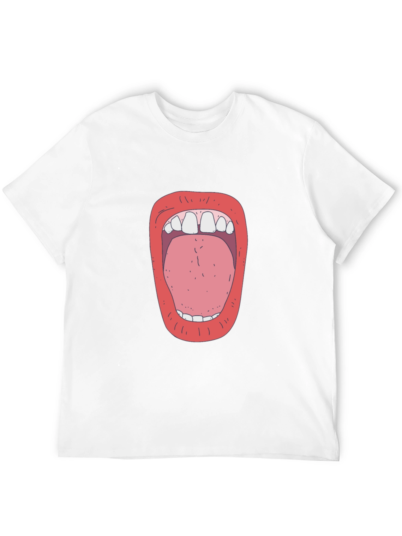 Open Wide Graphic Tee - Unique Mouth Design