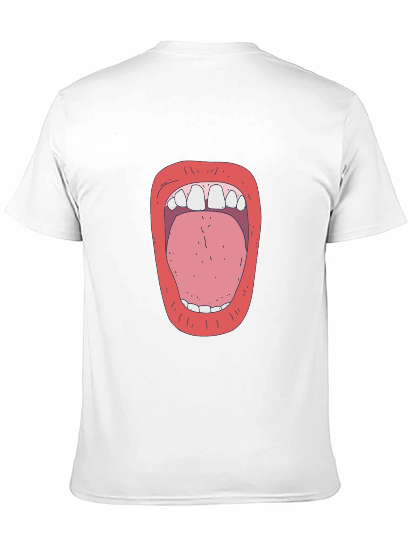 Open Wide Graphic Tee - Unique Mouth Design