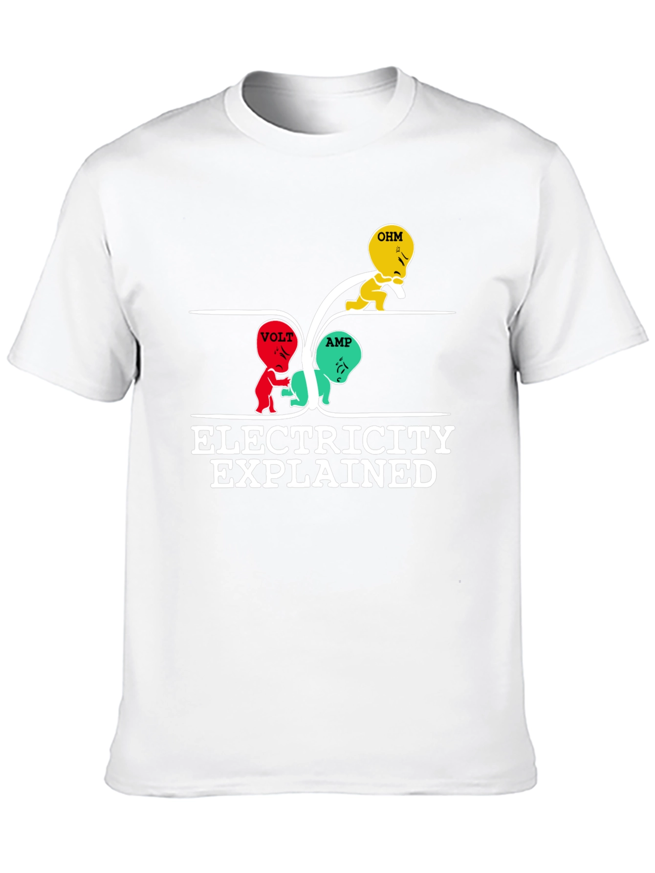 Electricity Explained Graphic T-Shirt - Black Cotton Tee