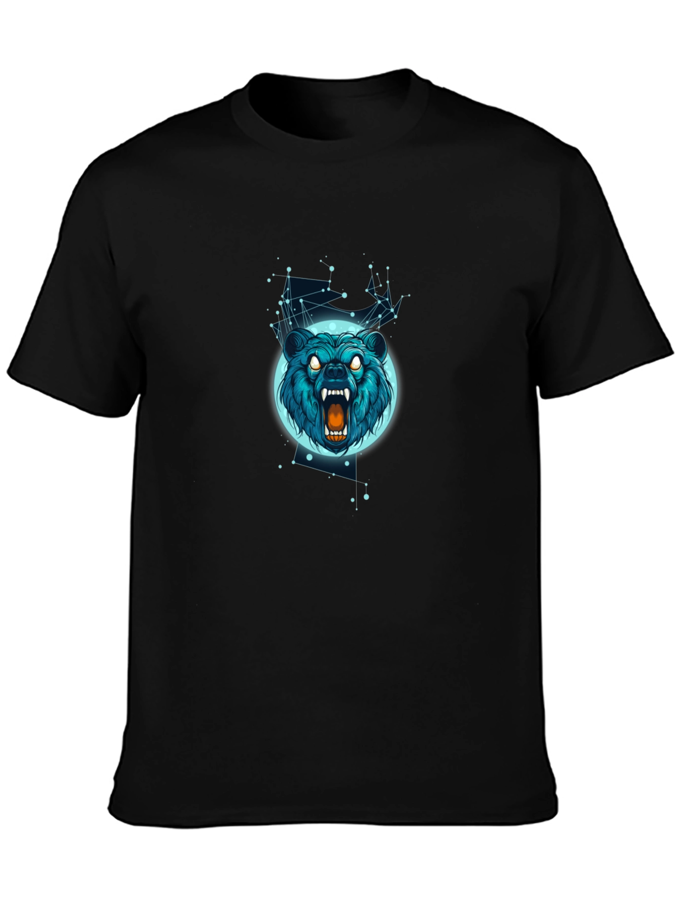 Bear Constellation Graphic Tee - Black
