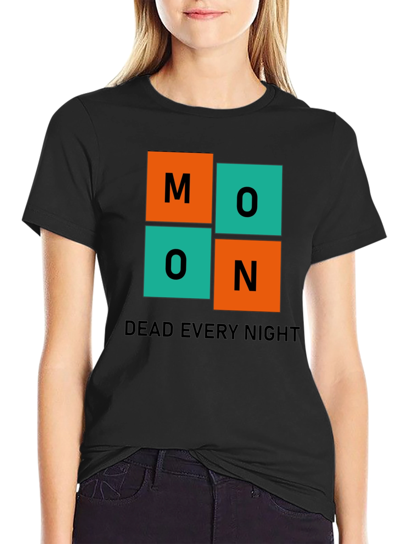 Moon Dead Every Night Graphic T-Shirt