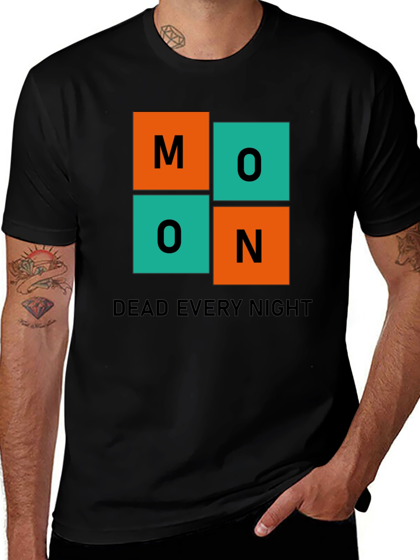 Moon Dead Every Night Graphic T-Shirt
