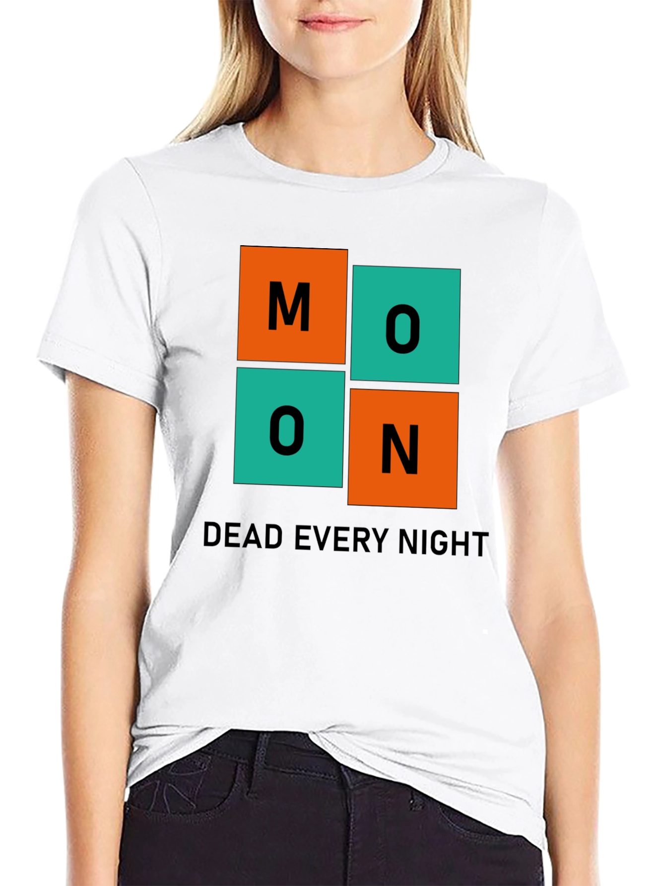 Moon Dead Every Night Graphic T-Shirt