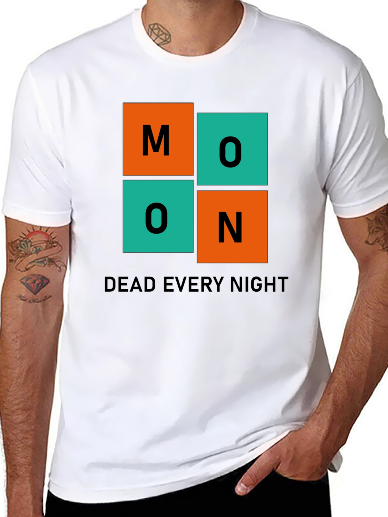 Moon Dead Every Night Graphic T-Shirt