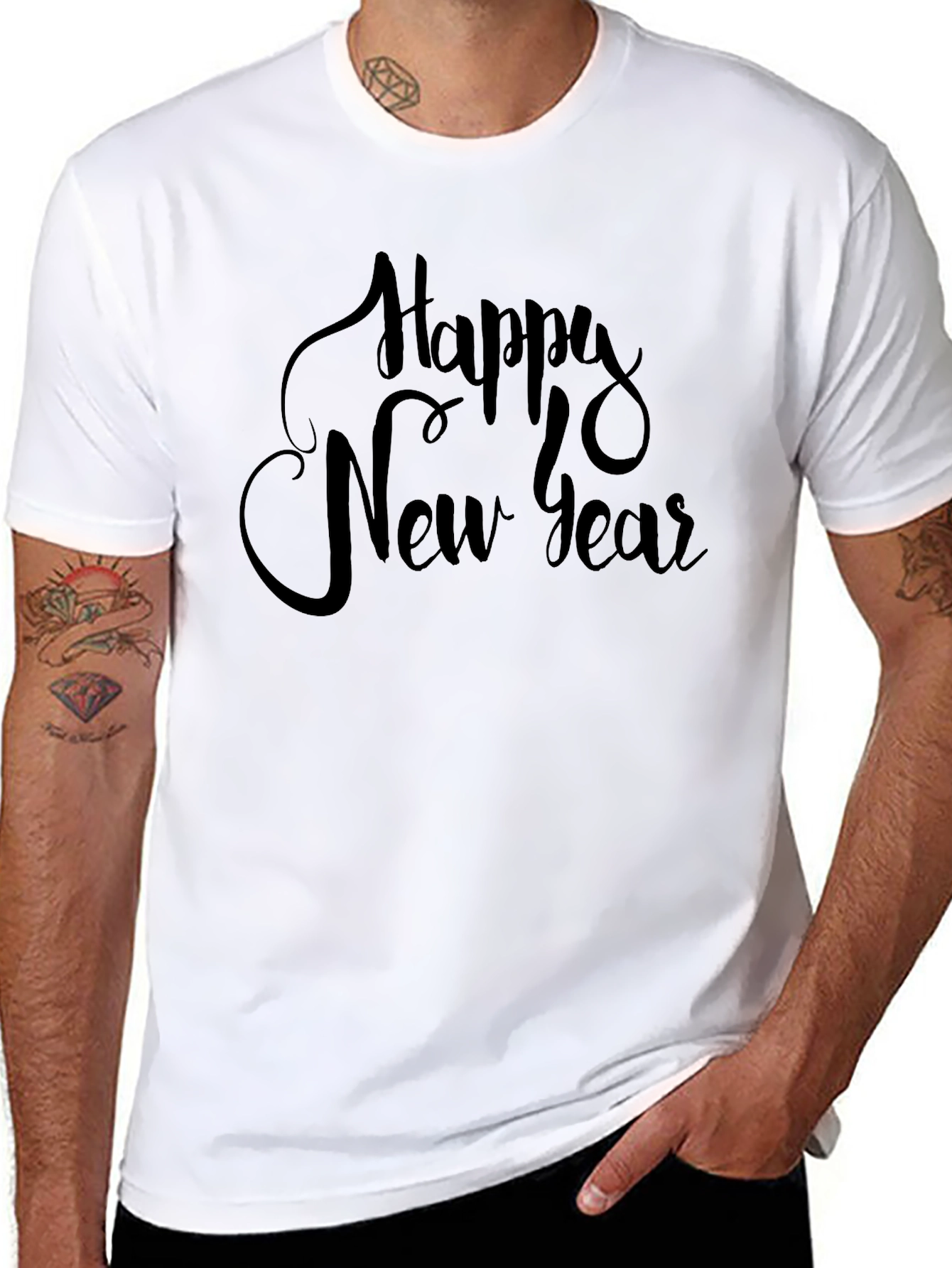 Happy New Year Black T-Shirt