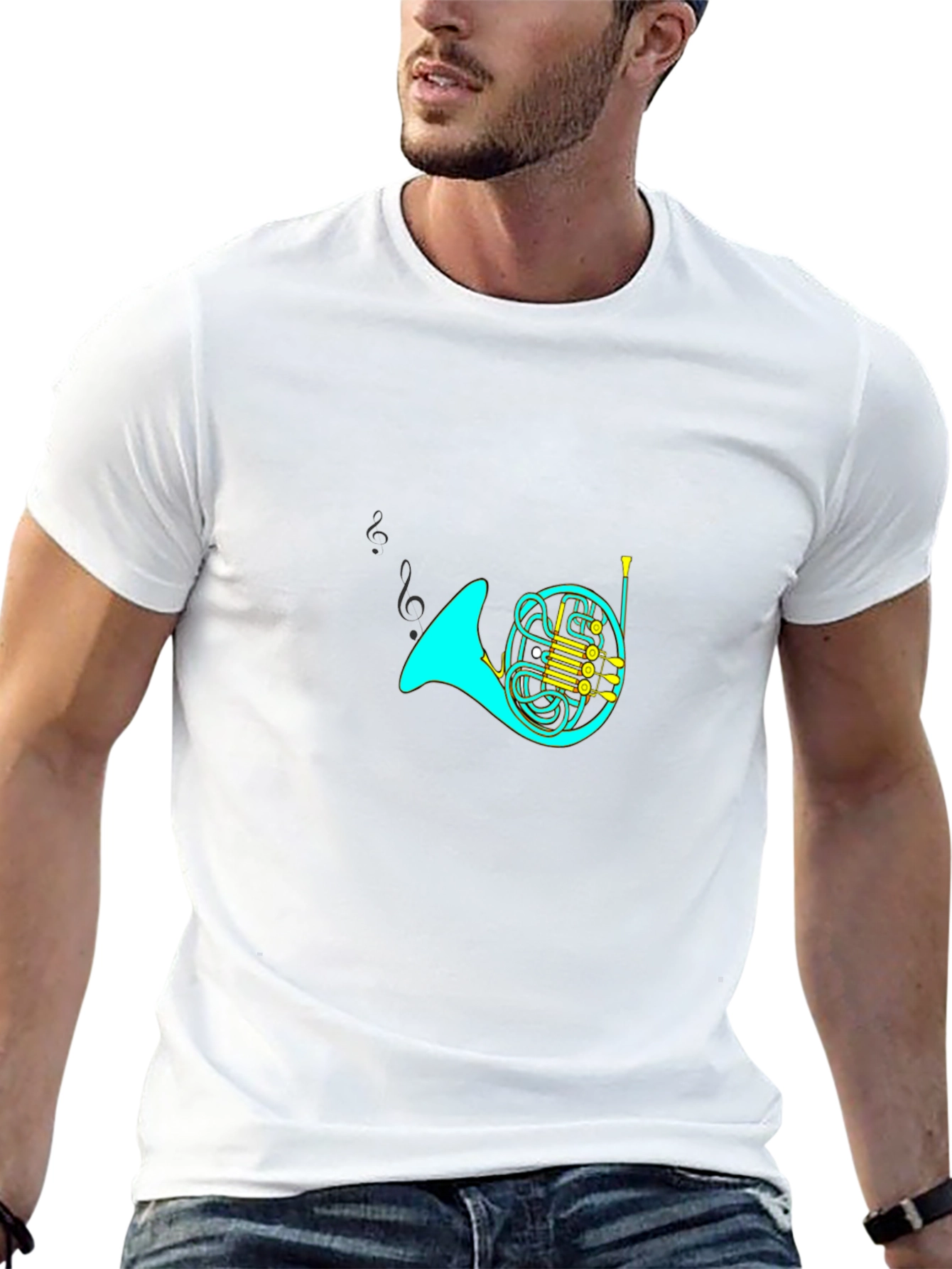 French Horn T-Shirt - Musicians Tee
