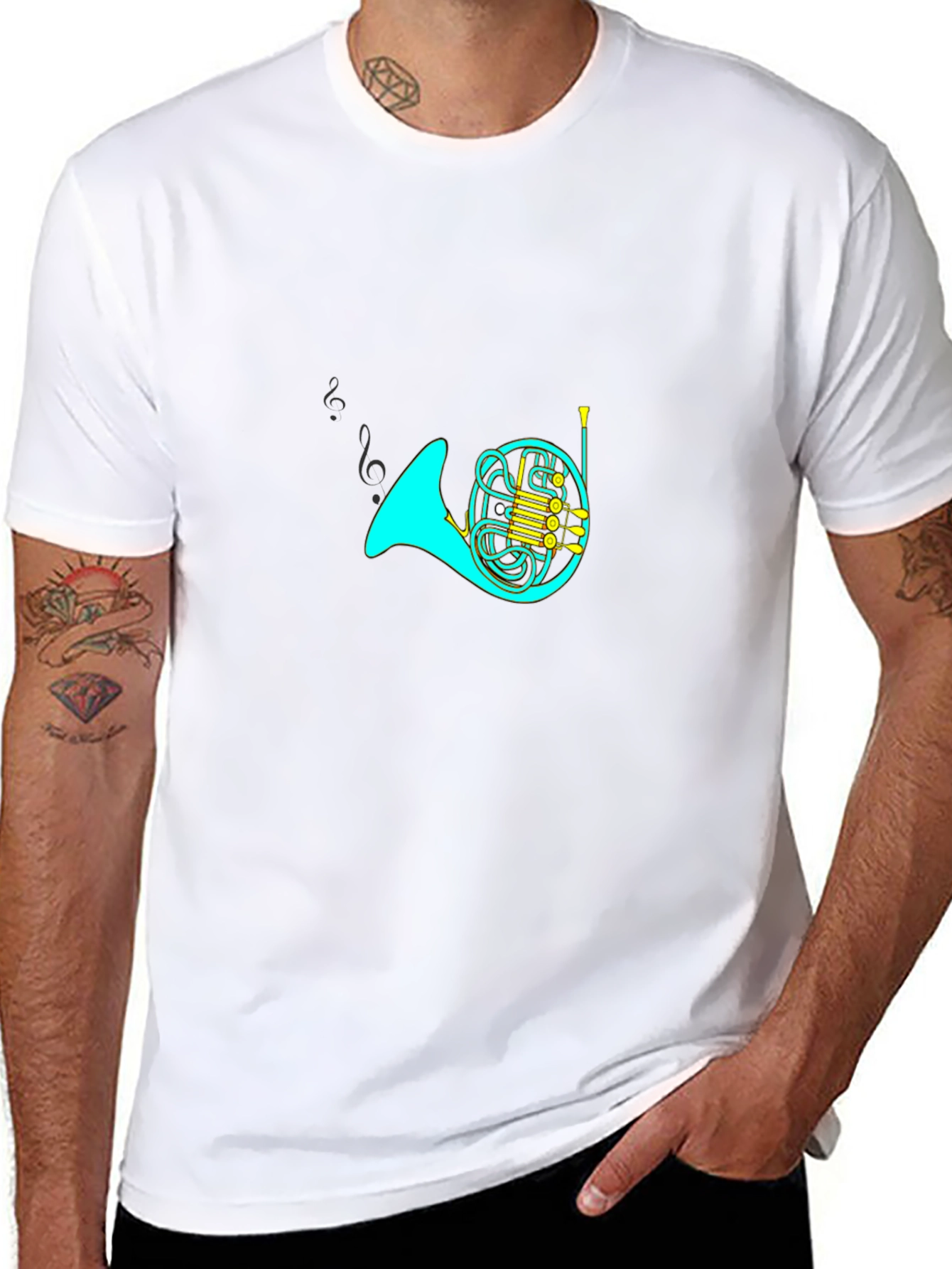 French Horn T-Shirt - Musicians Tee