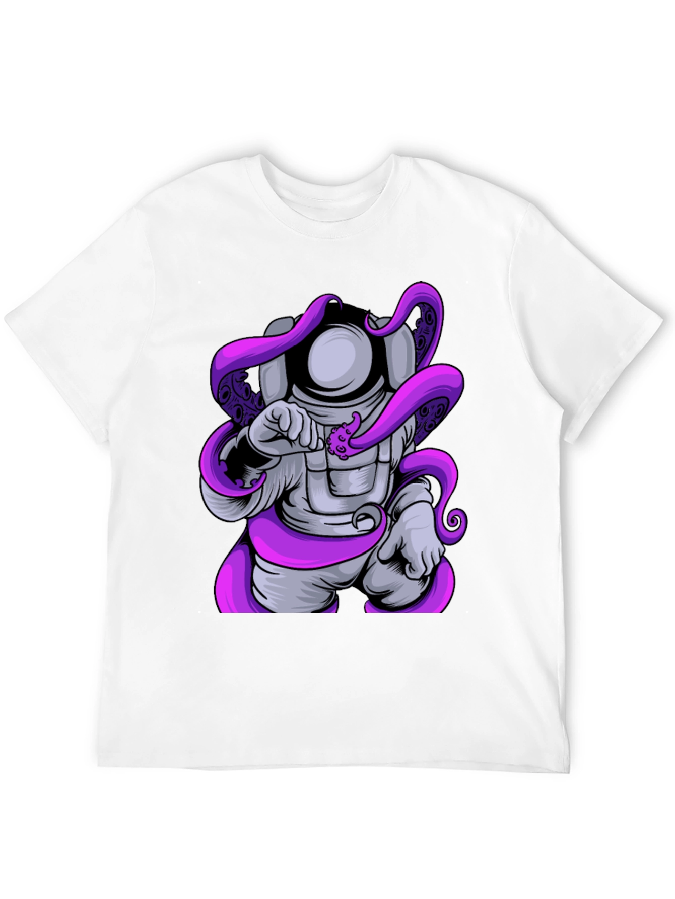 Astronaut Octopus T-Shirt - Black Graphic Tee