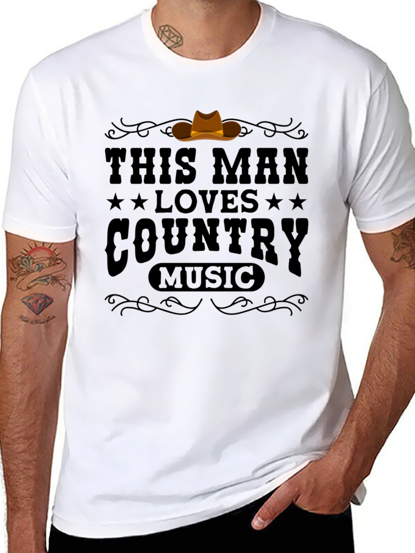 This Man Loves Country Music Graphic T-Shirt