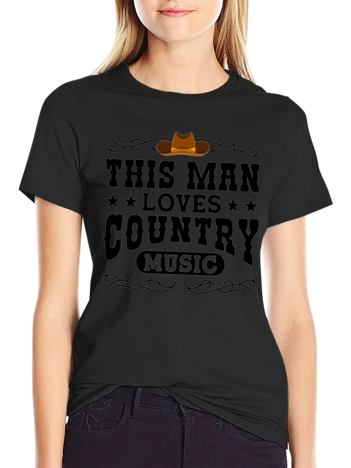 This Man Loves Country Music Graphic T-Shirt