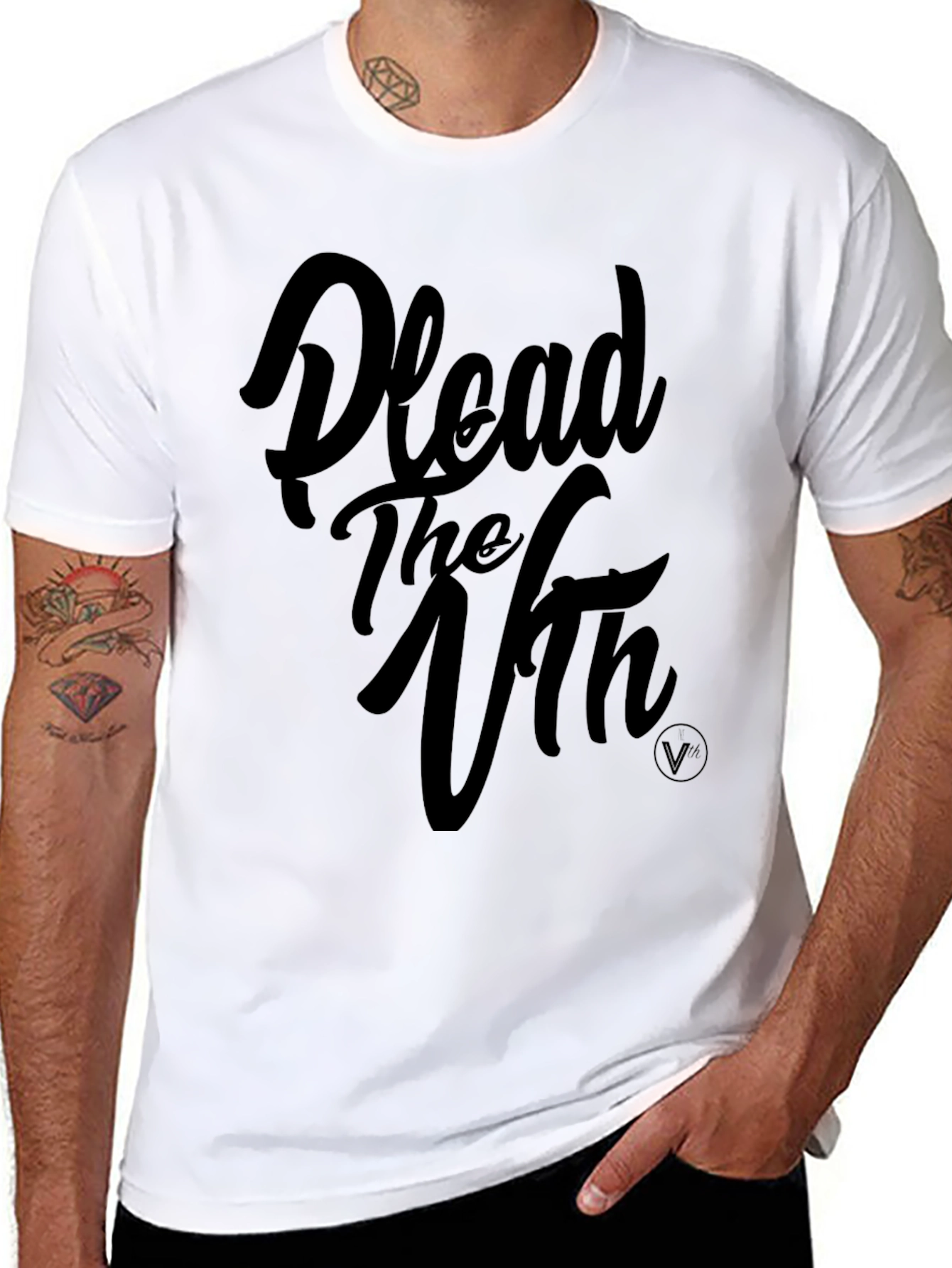 Plead The Vth Black Graphic Tee