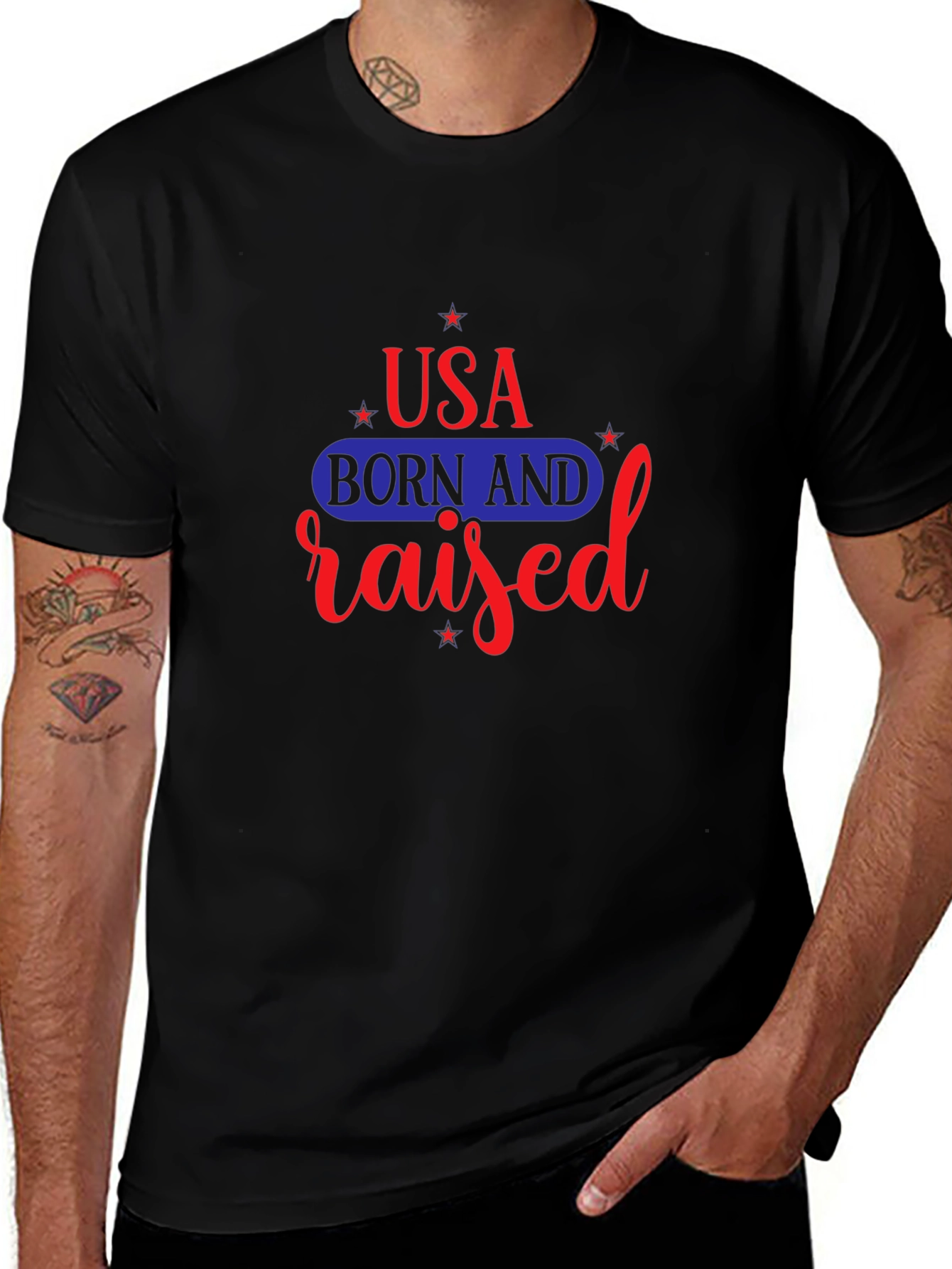 USA Born and Raised Graphic T-Shirt