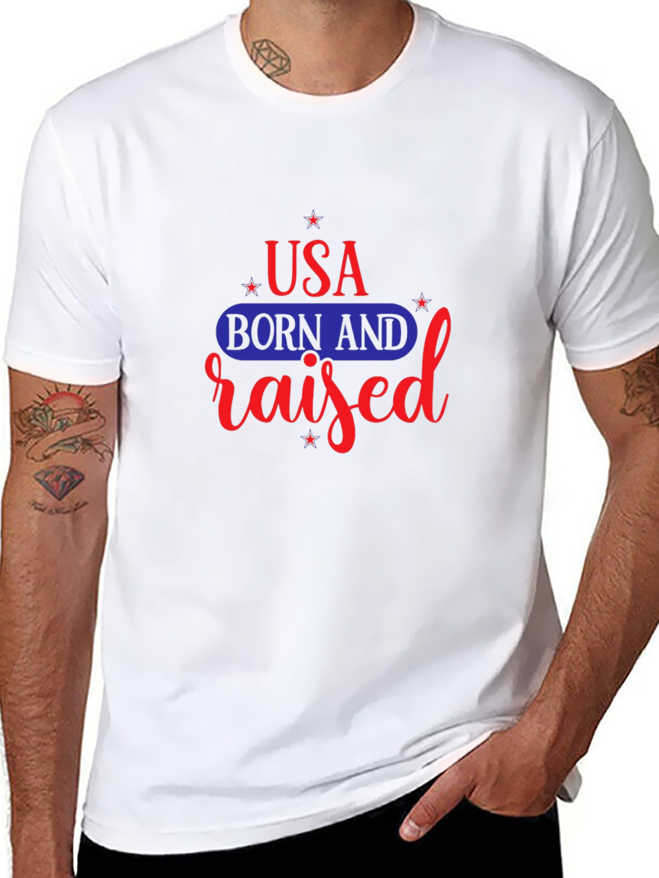 USA Born and Raised Graphic T-Shirt