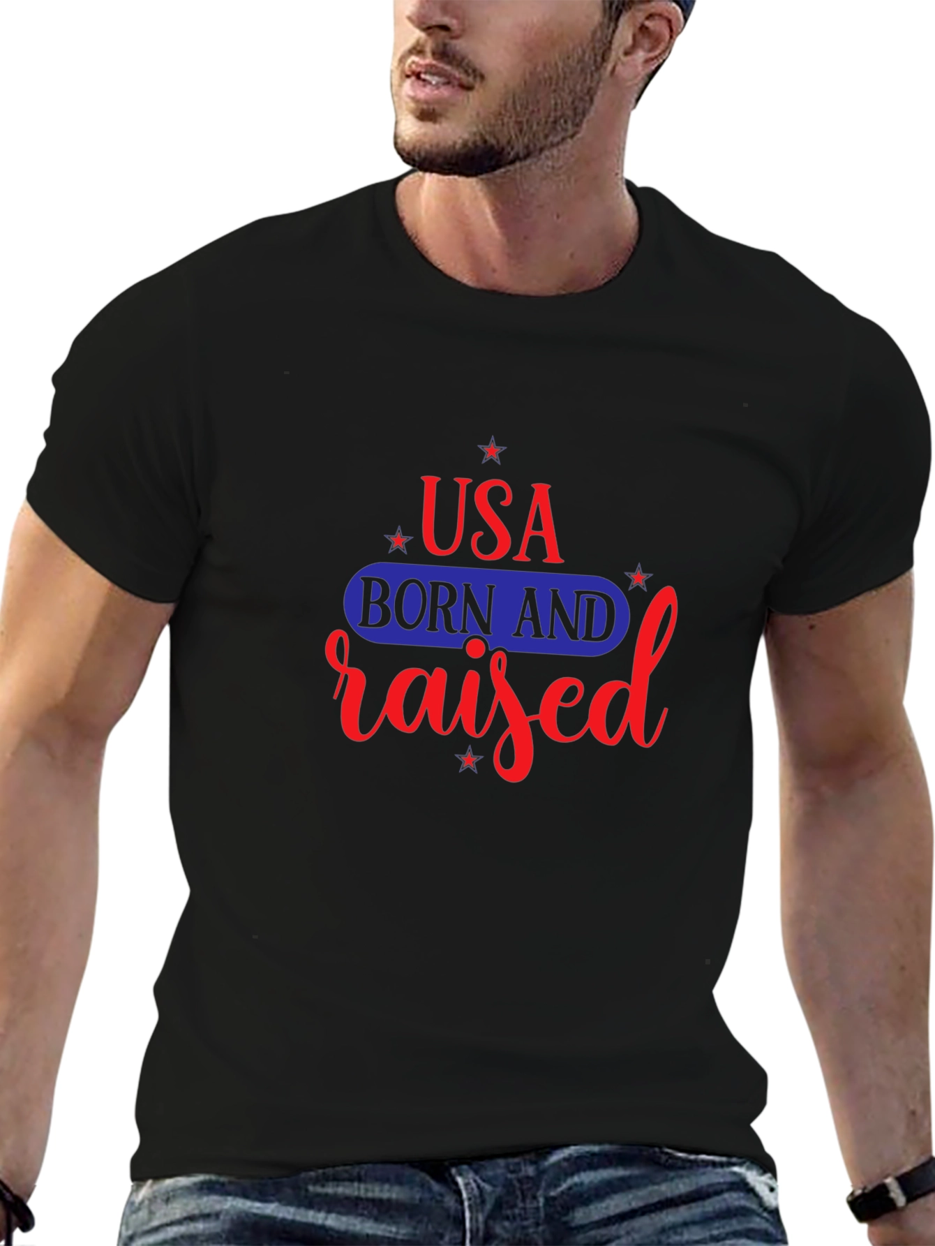 USA Born and Raised Graphic T-Shirt