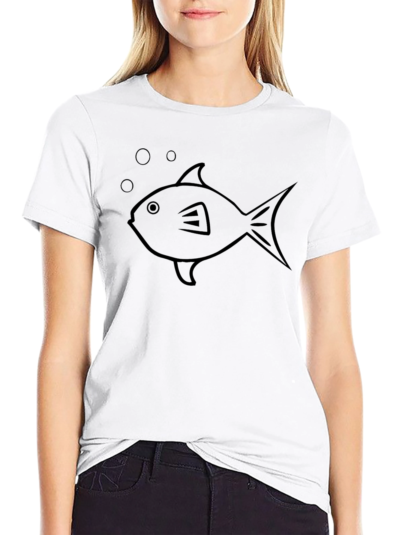 Black Fish Graphic Tee - Casual Comfort