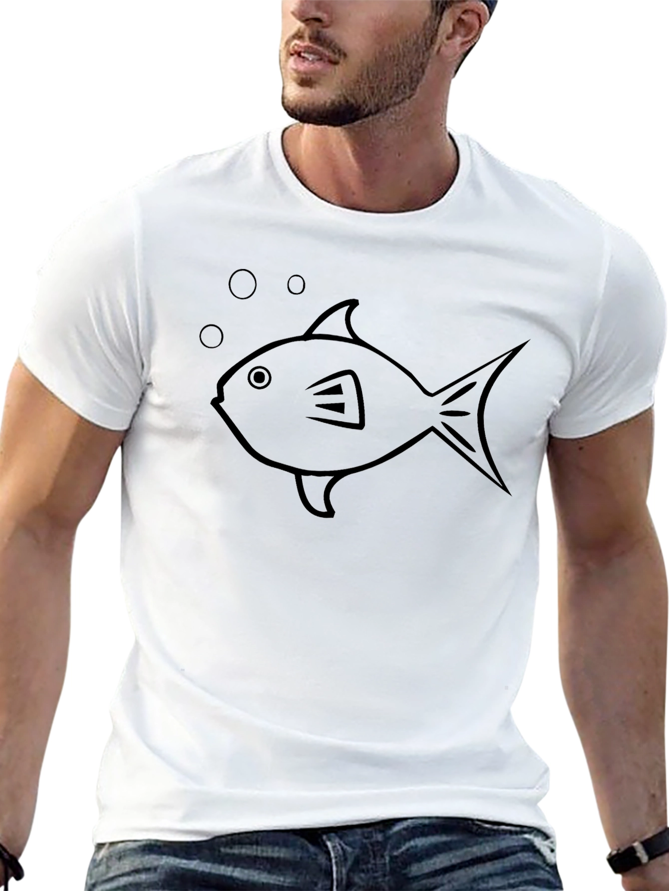 Black Fish Graphic Tee - Casual Comfort