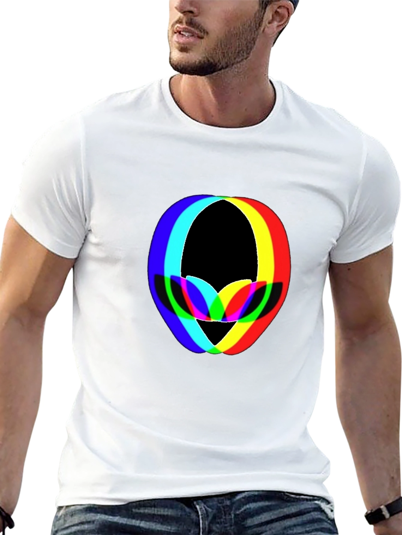 Retro Alien Head Graphic T-Shirt