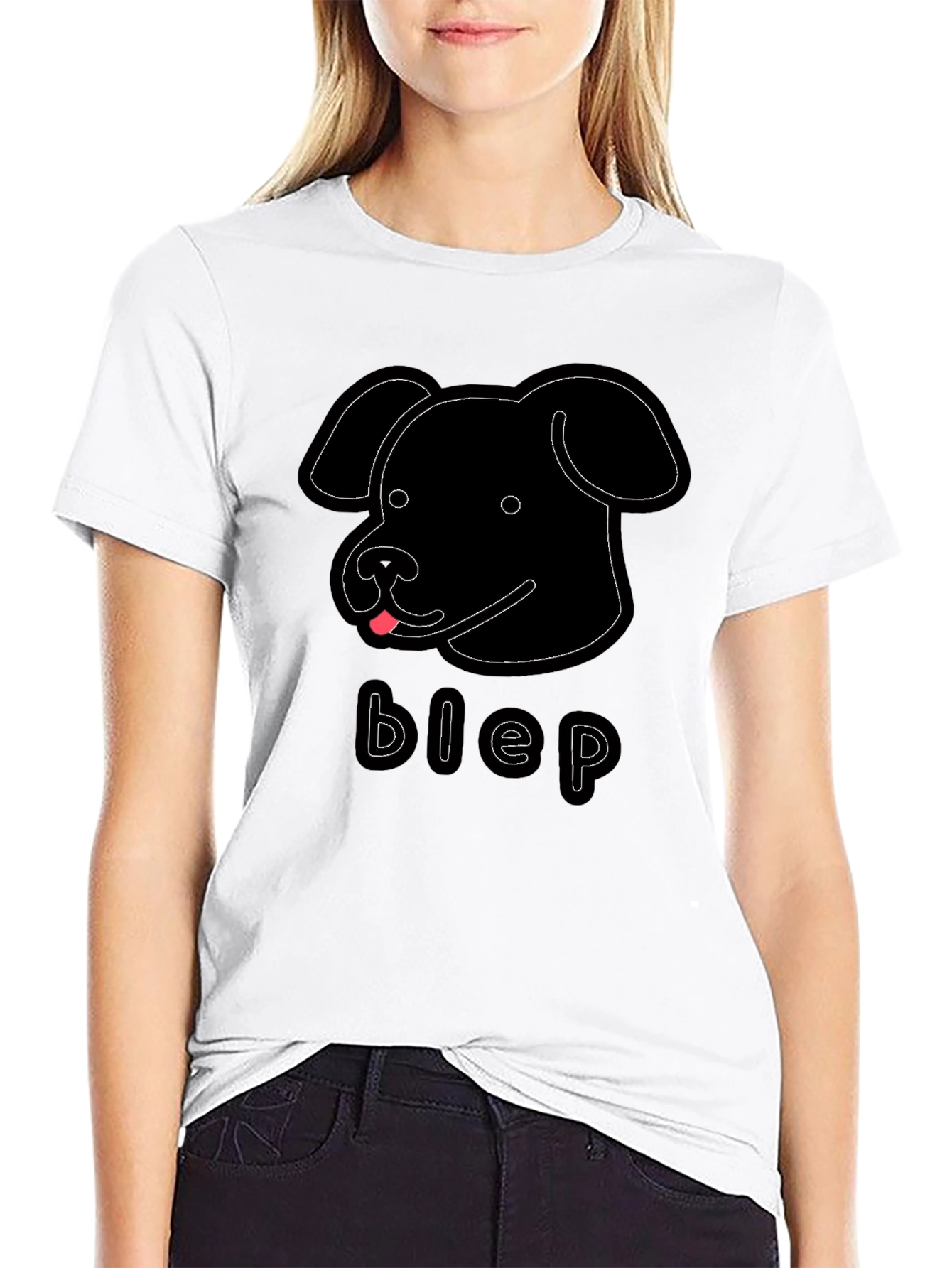 Blep Dog Graphic Tee - Mens Black T-Shirt