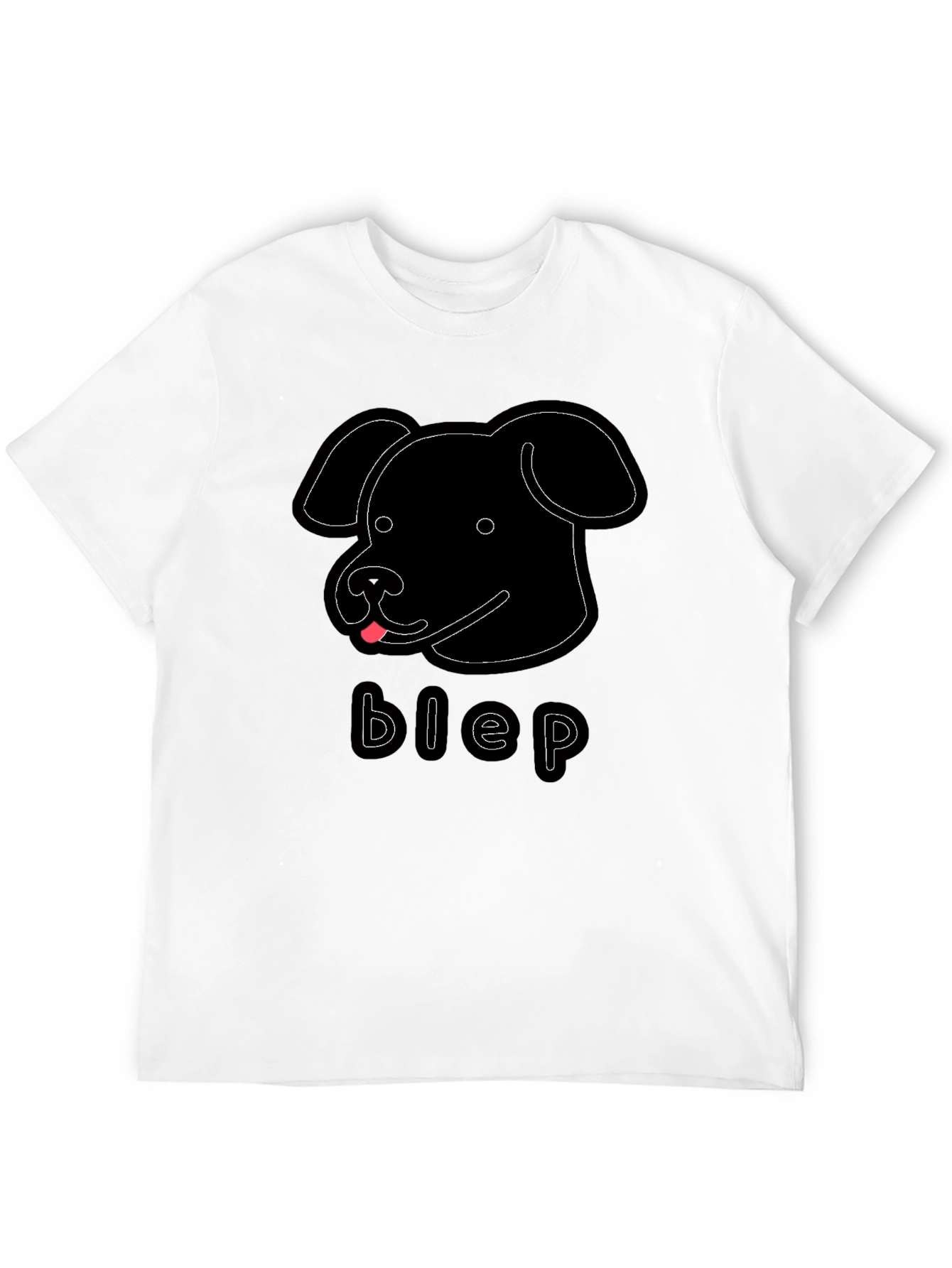 Blep Dog Graphic Tee - Mens Black T-Shirt