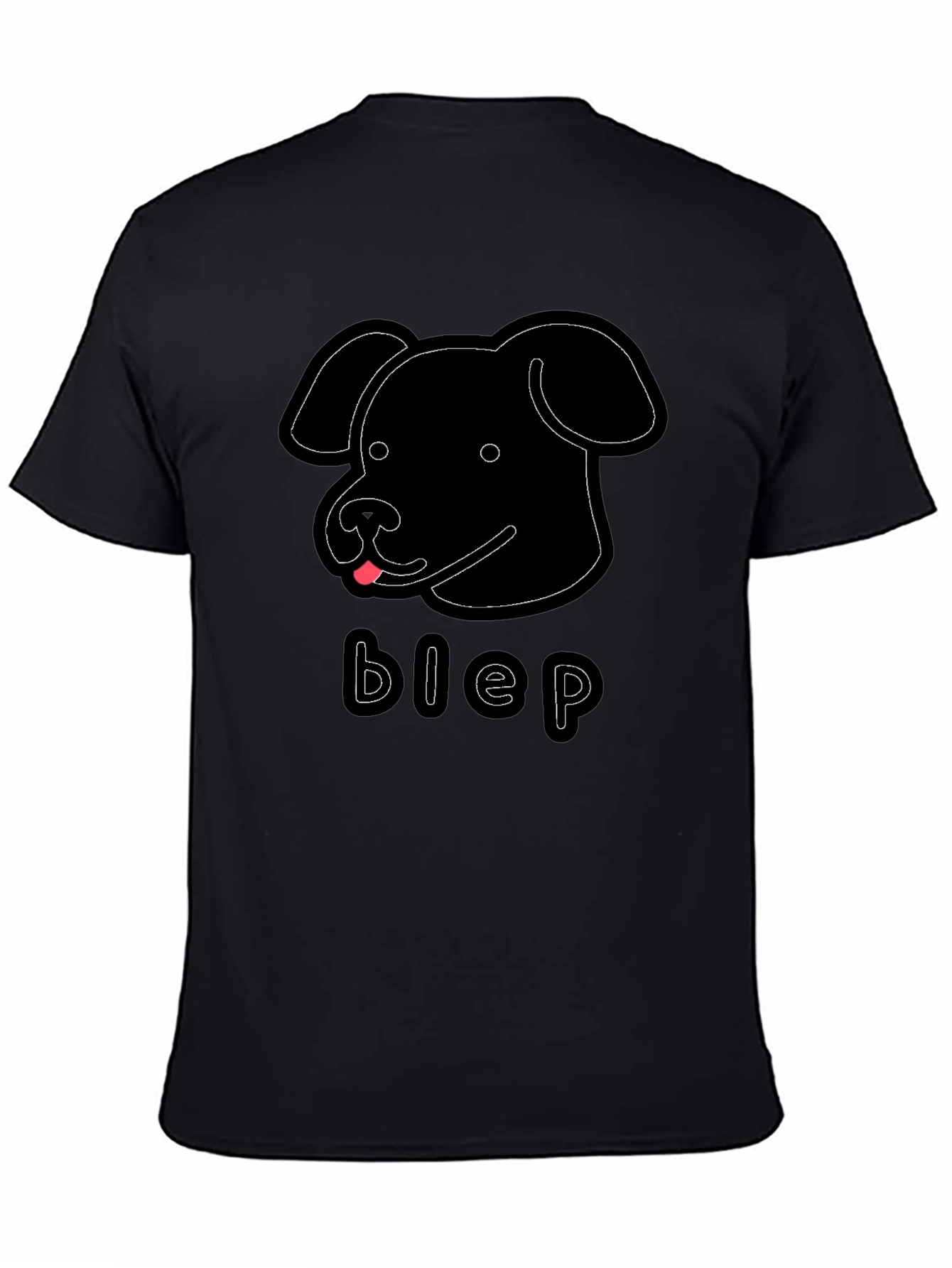 Blep Dog Graphic Tee - Mens Black T-Shirt