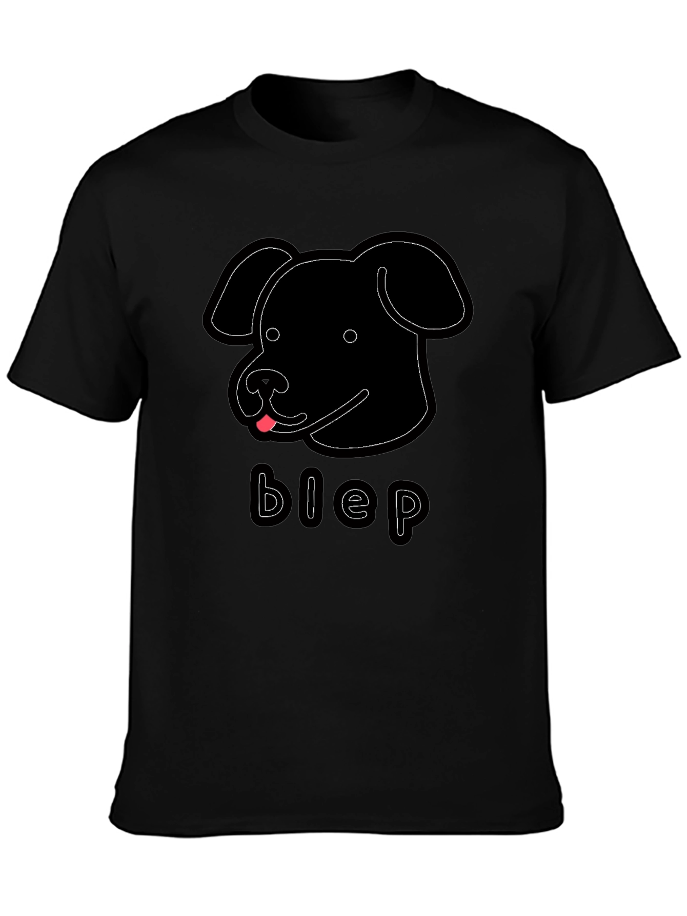Blep Dog Graphic Tee - Mens Black T-Shirt